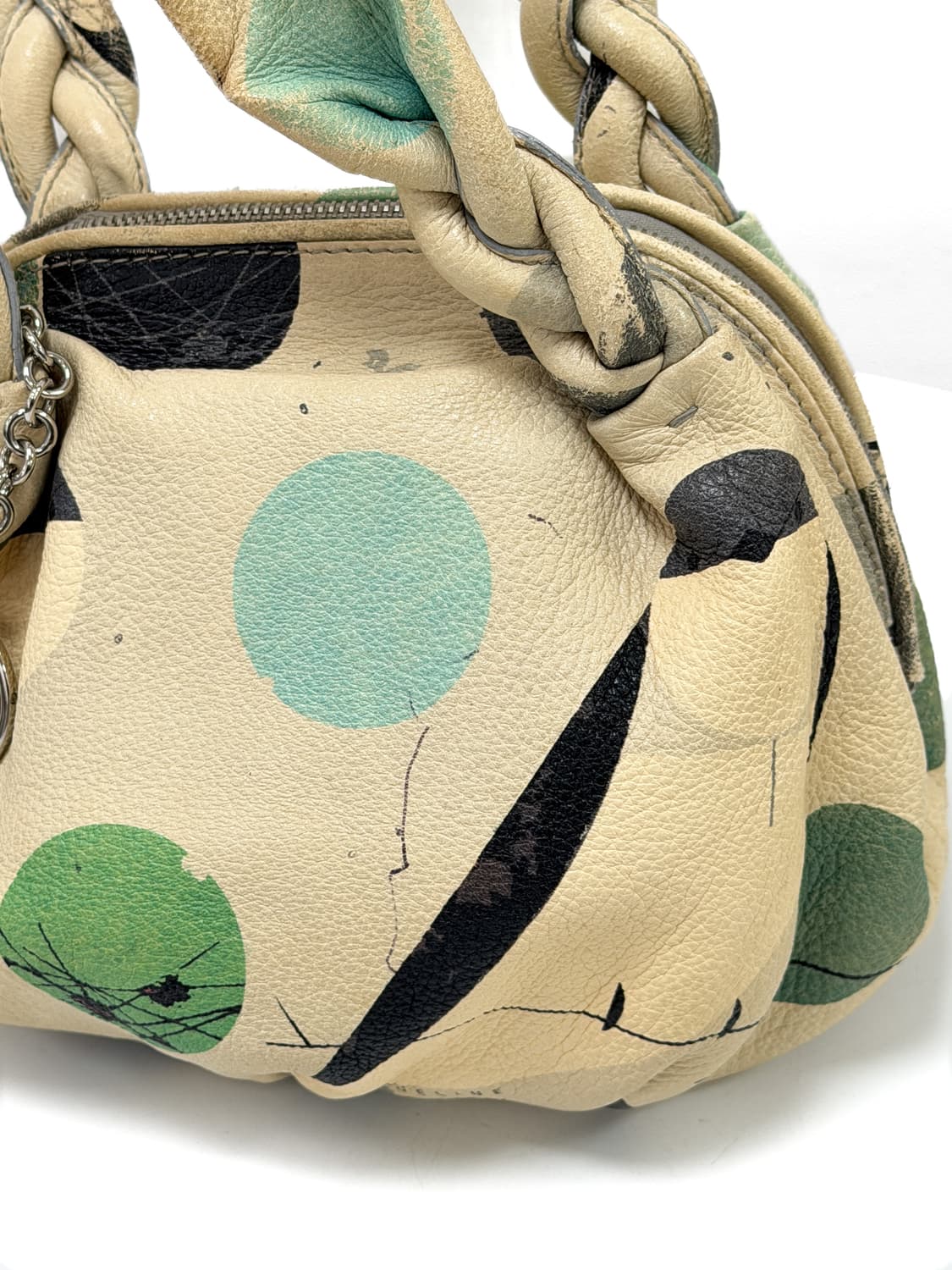 셀린느 크루즈 2008 뱅크 스왈로우 프린트 레더 토트백 상품이미지3