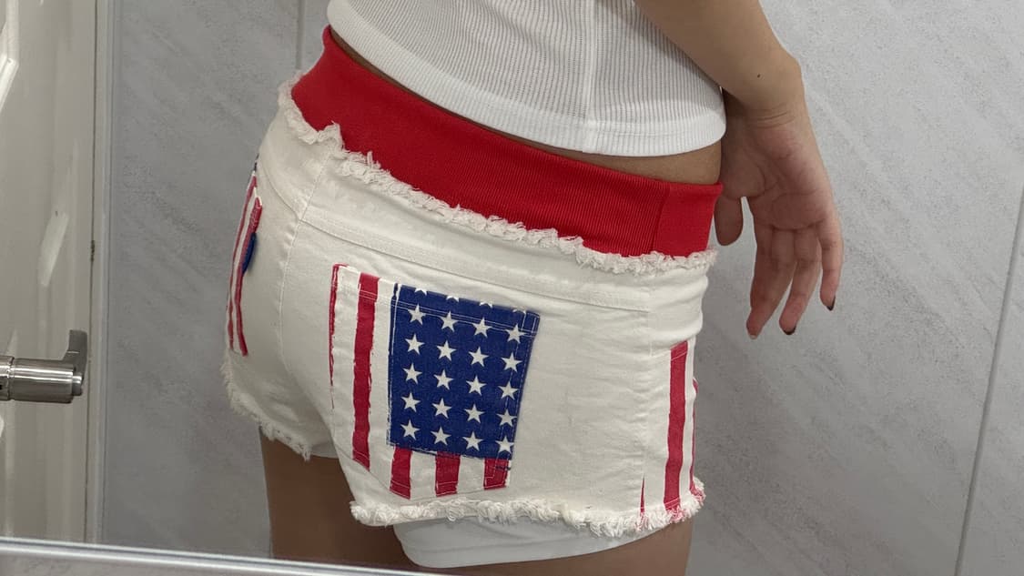 빈티지 미국 성조기 핫팬츠 상품이미지3