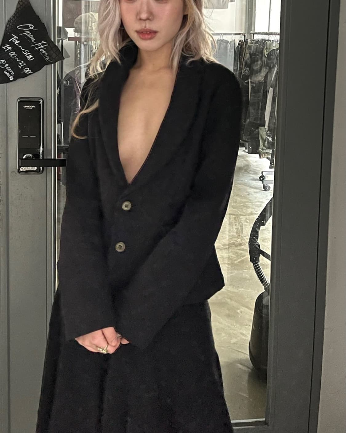 꼼데가르송 04‘s 아카이브 롱 라펠 블레이저 상품이미지5