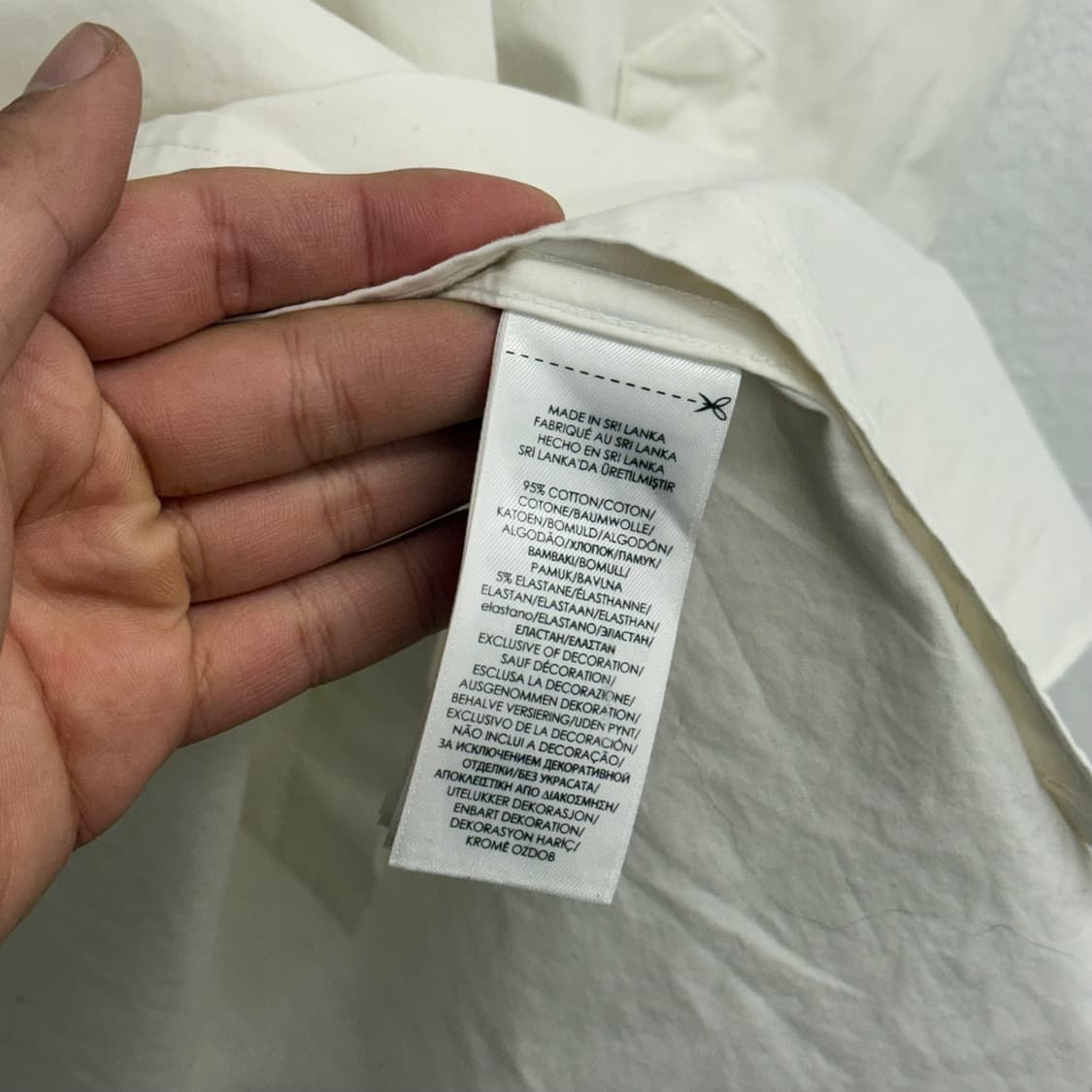 폴로 랄프로렌  슬림핏 화이트 긴팔 셔츠 S 상품이미지4