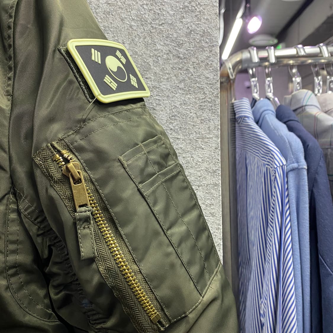 빈티지 MA-1 카키 국군 항공점퍼 B4032 상품이미지4