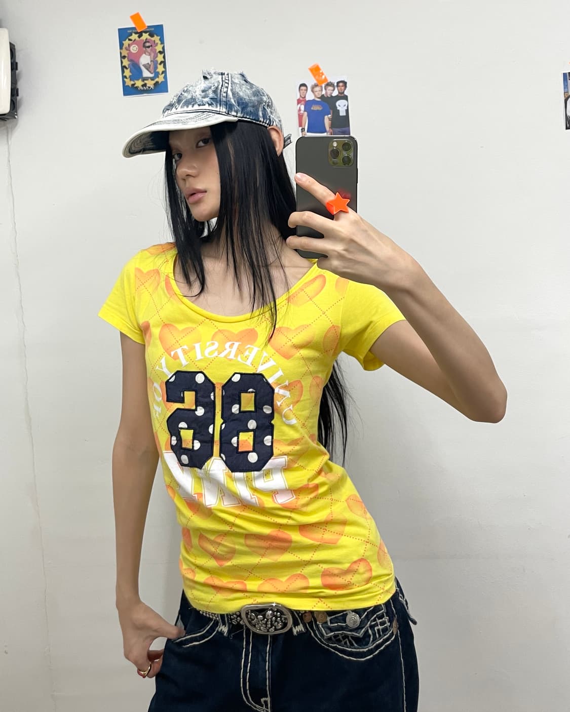 86 Argyle Heart Yellow T-shirt  상품이미지1