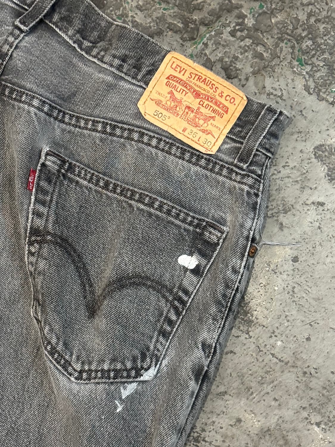 리바이스 505 레귤러 스트레이트 흑청 상품이미지8