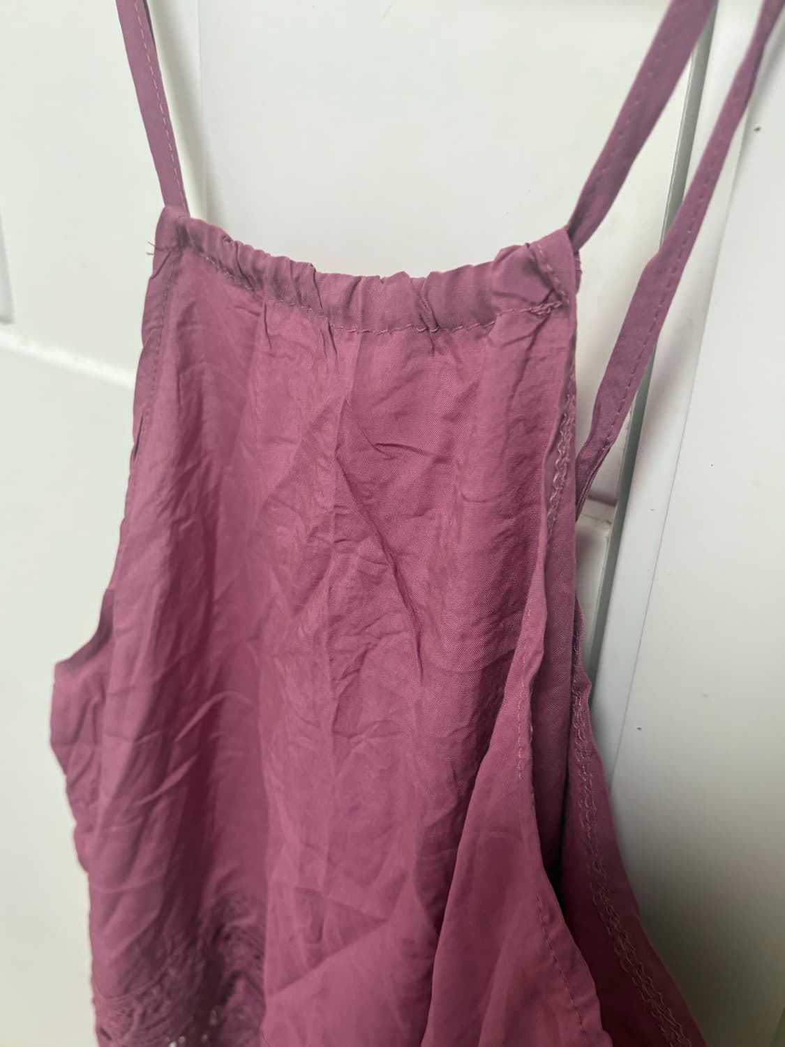 빈티지 쿨핑크 레이어드 레이스 나시 탑 슬리브리스 상품이미지3