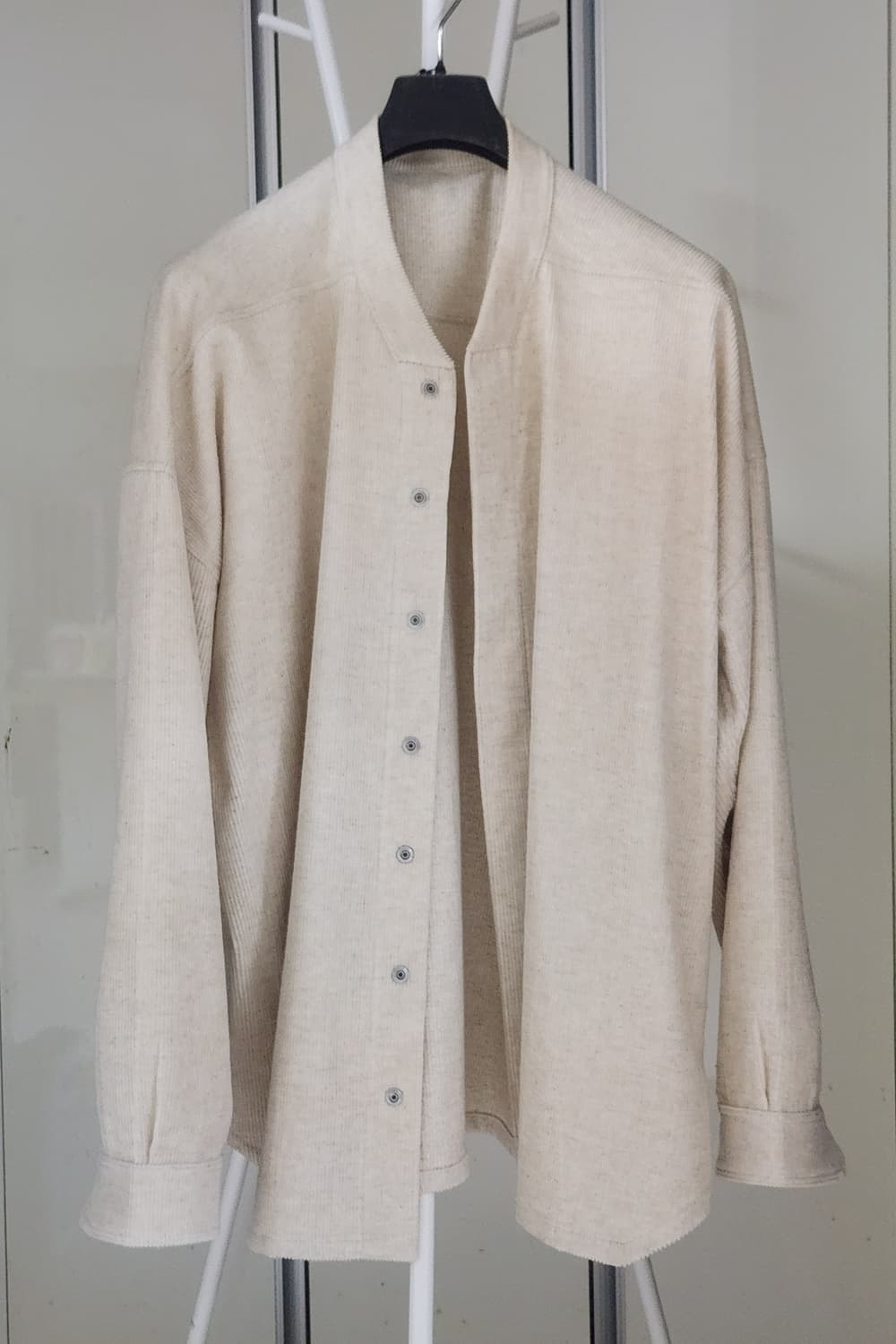 릭오웬스 FW25 코듀로이 점보 파운 셔츠 내츄럴 48사이즈 상품이미지5