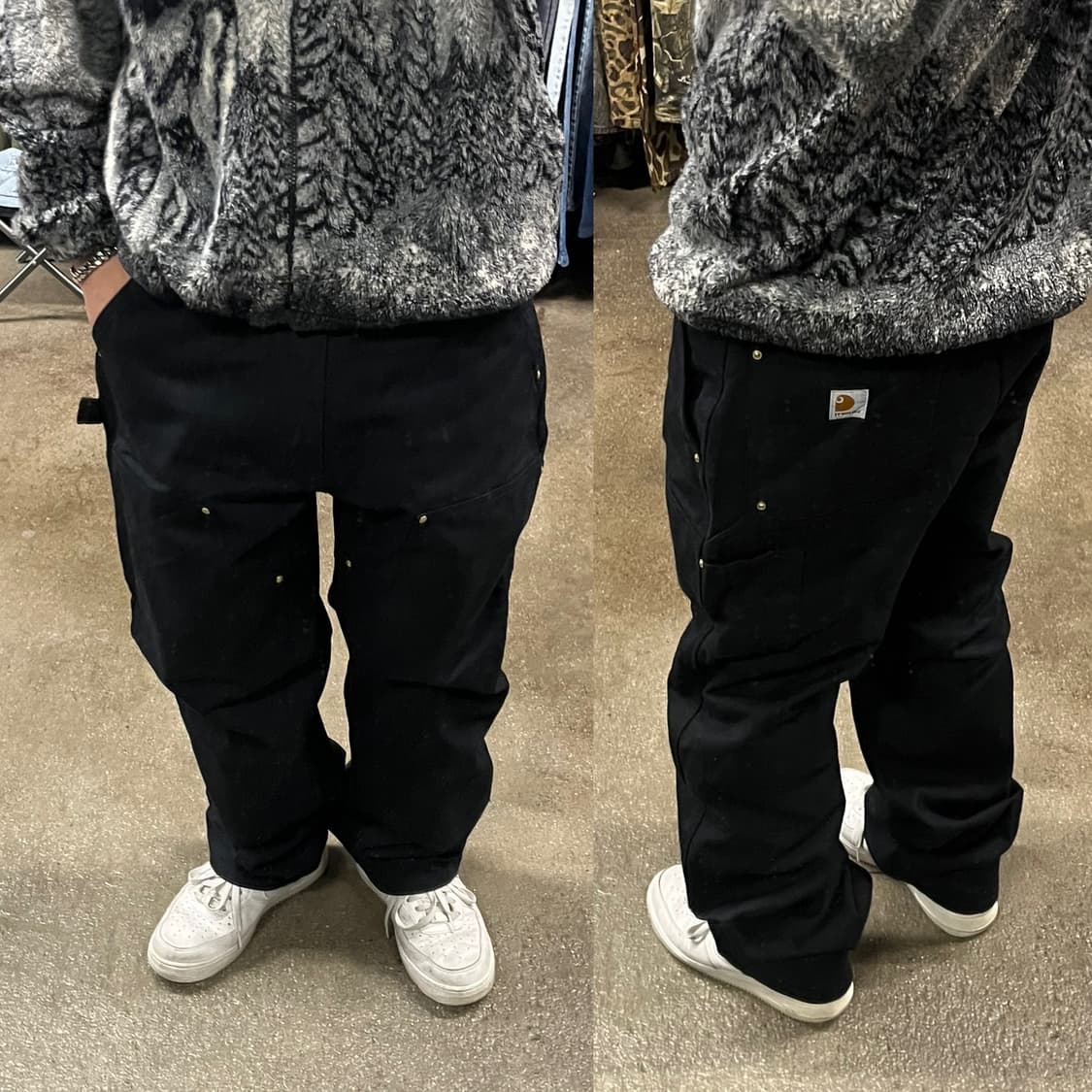 Carhartt 블랙 더블니 팬츠 (35“) 상품이미지1