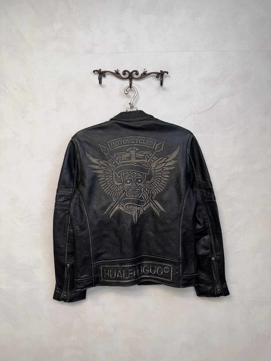Hualei Liguo cow skin dragon biker jk 상품이미지3