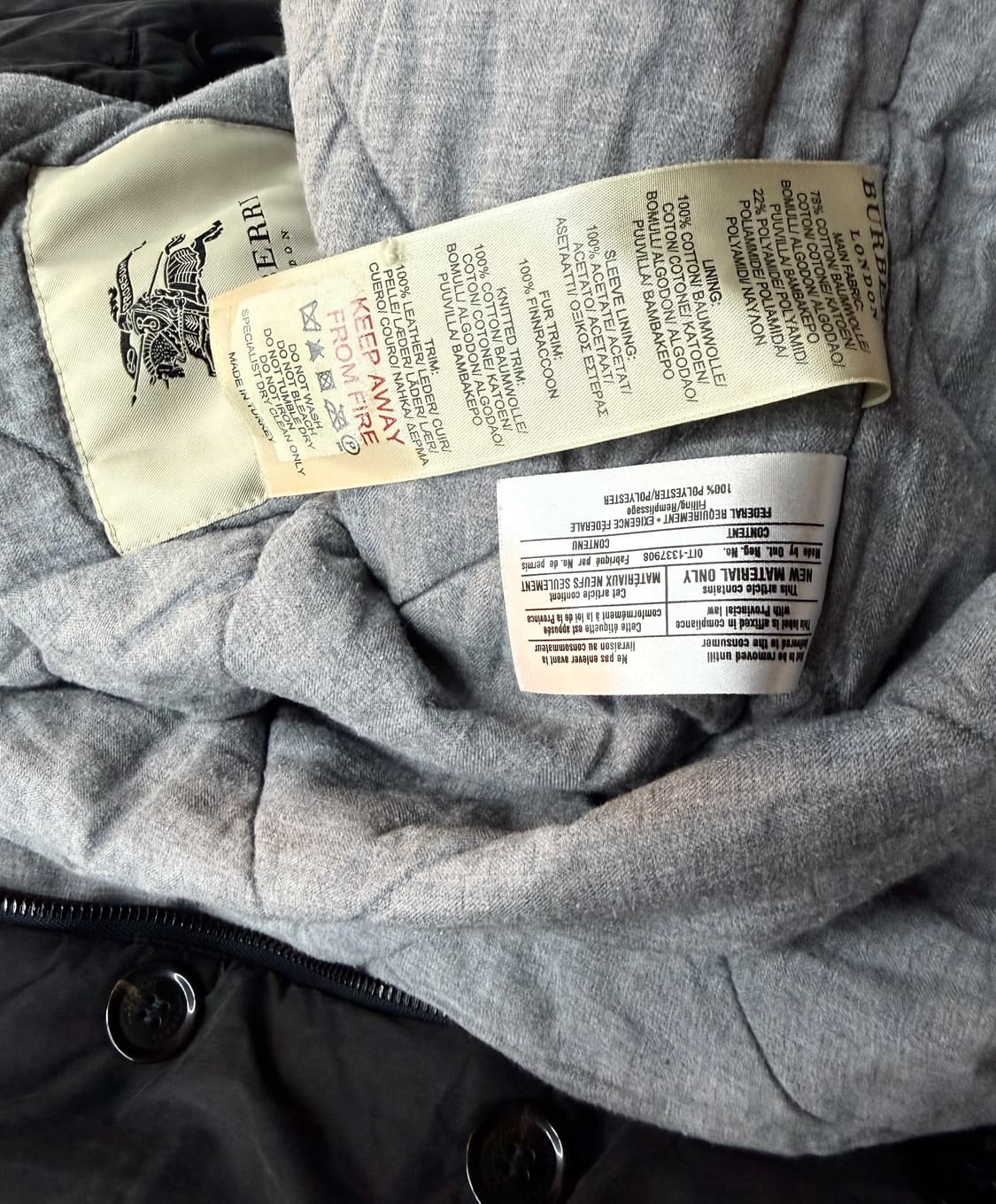 M/ 버버리 런던 워싱 더크 패딩점퍼 상품이미지9