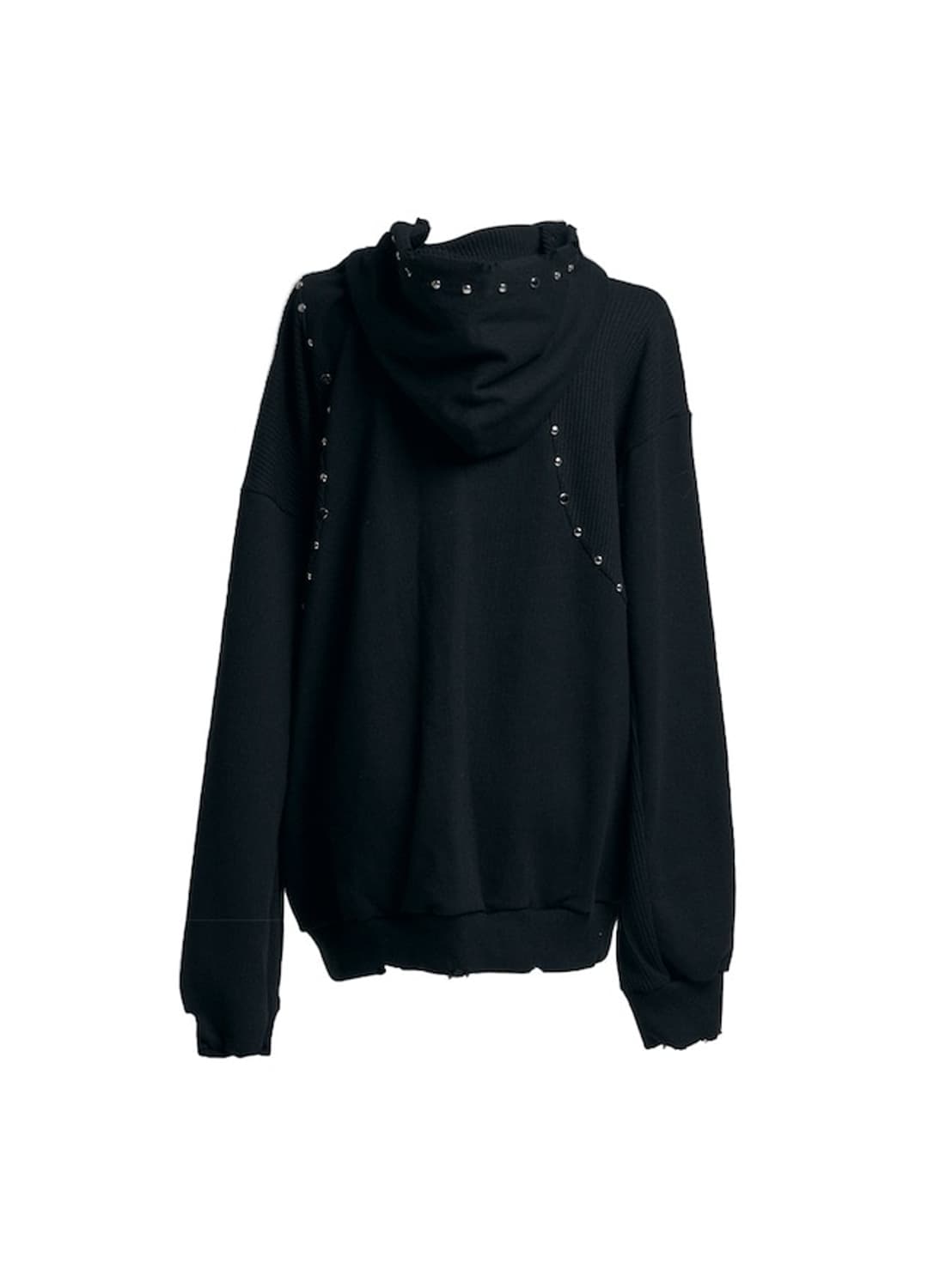 오도어 - Grunge stud hood/pants set 1사이즈/블랙 상품이미지4