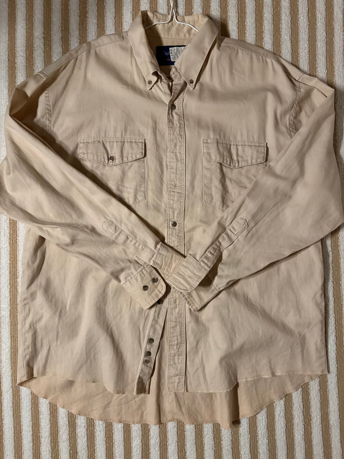 빈티지 빅사이즈 베이지 셔츠 상품이미지1