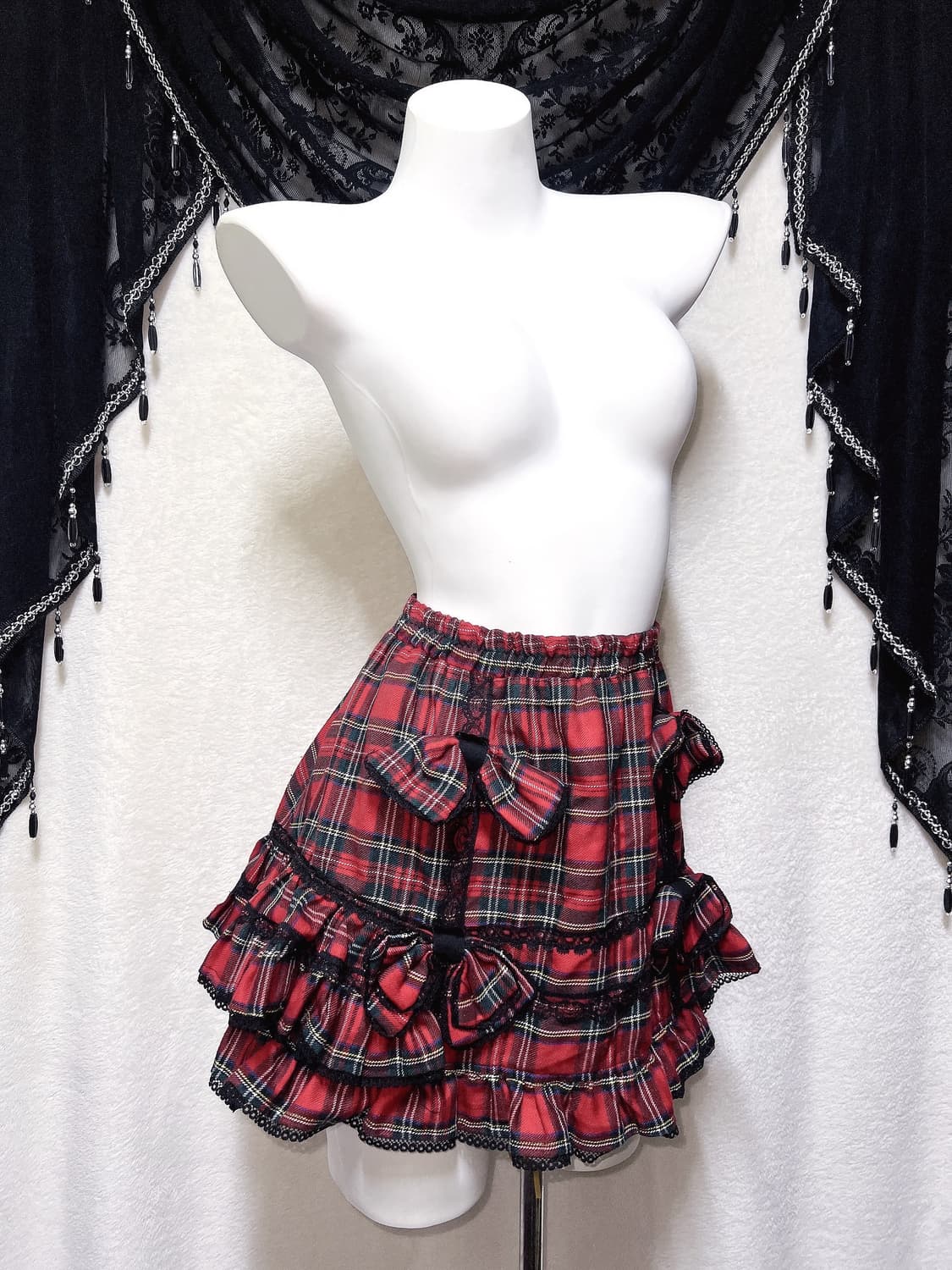드러그허니 타탄체크 캉캉스커트 고스펑크 하라주쿠 갸루 캐캐체 서브컬쳐 상품이미지3