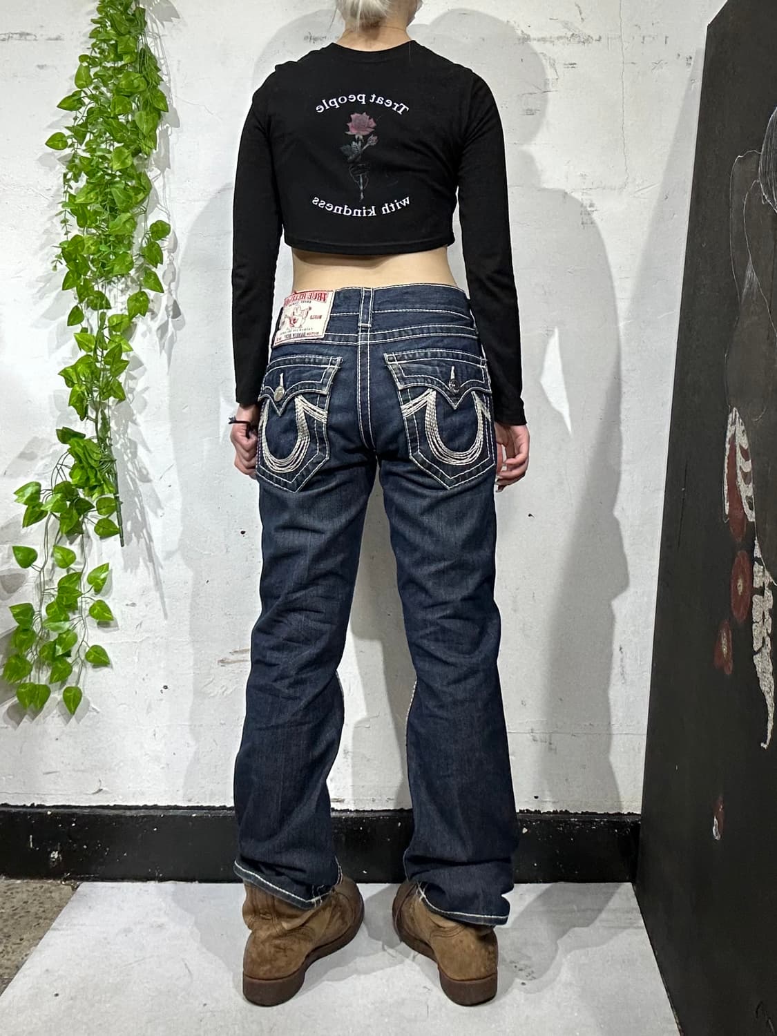 트루 릴리전 Rainbow Ricky 스티치 자수 데님 팬츠 청바지  상품이미지1