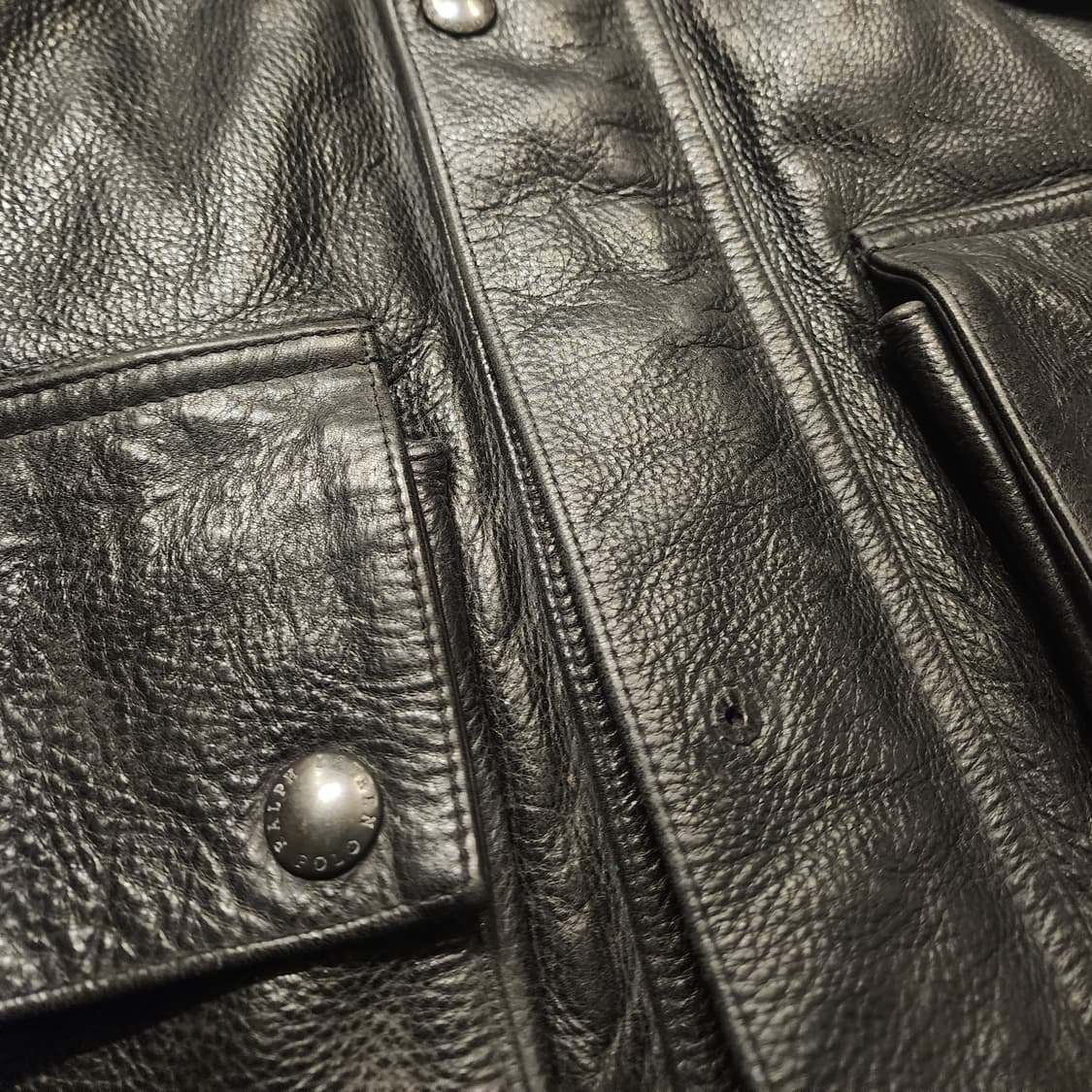 90s 오리지날 폴로 모터사이클 레더자켓 상품이미지3