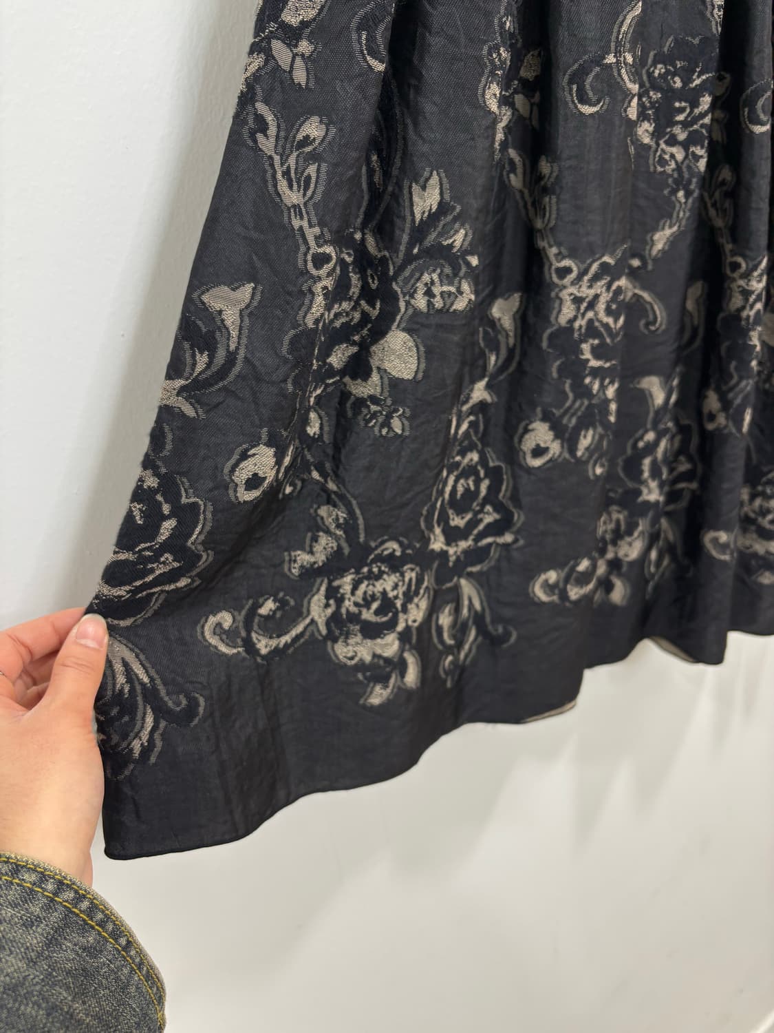 Takeo Nishida 일본 빈티지 장미 링클 스커트 치마 상품이미지3