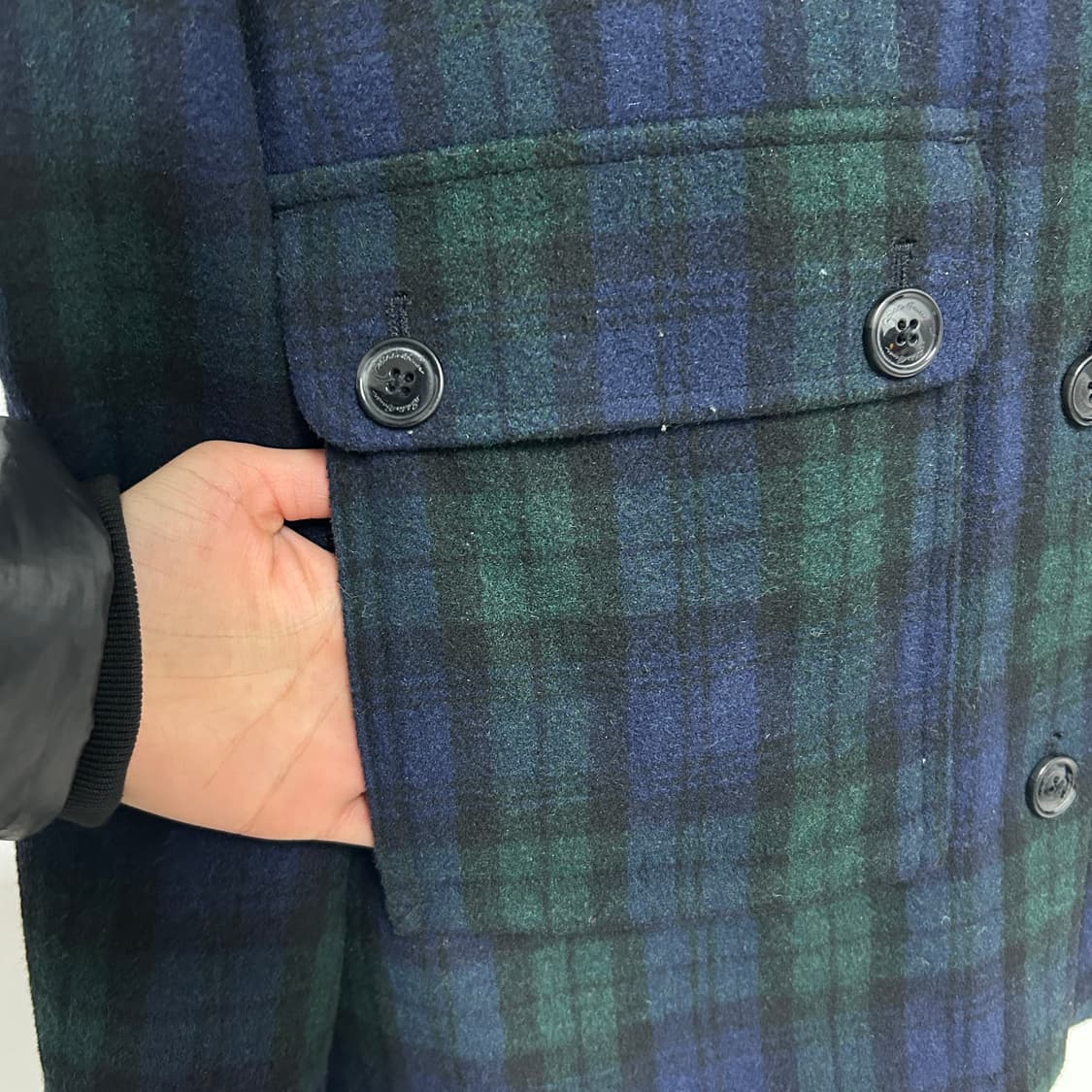 에디바우어 블랙와치 체크 울 워크자켓 상품이미지4