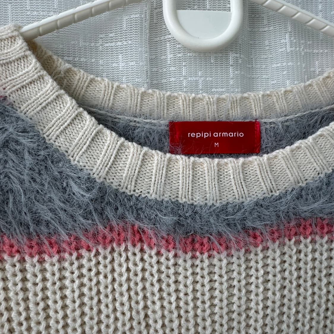 보들한 그레이 아아보리 긴팔 니트 M 상품이미지8