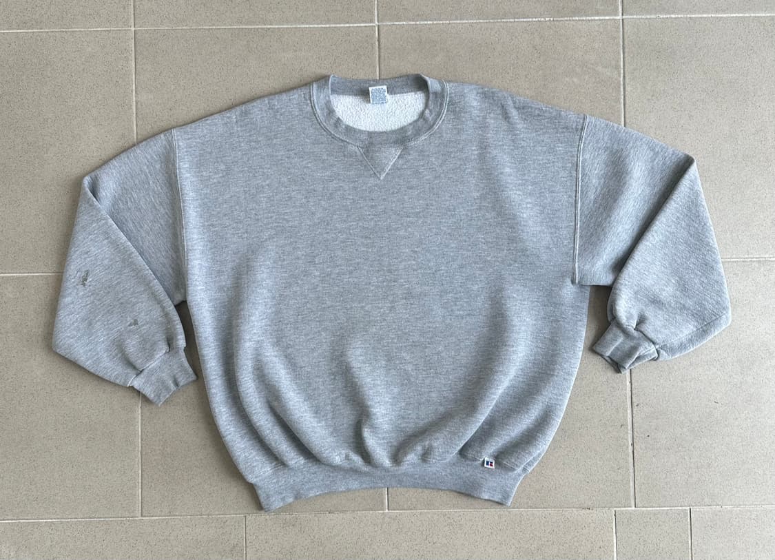 90s 빈티지 러셀 스웻셔츠 그레이 XXL USA 상품이미지1