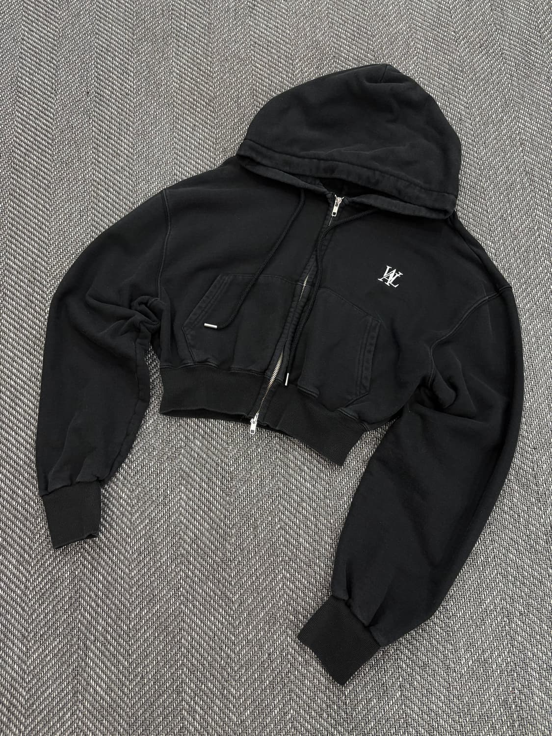 우알롱 후드집업 블랙 상품이미지1