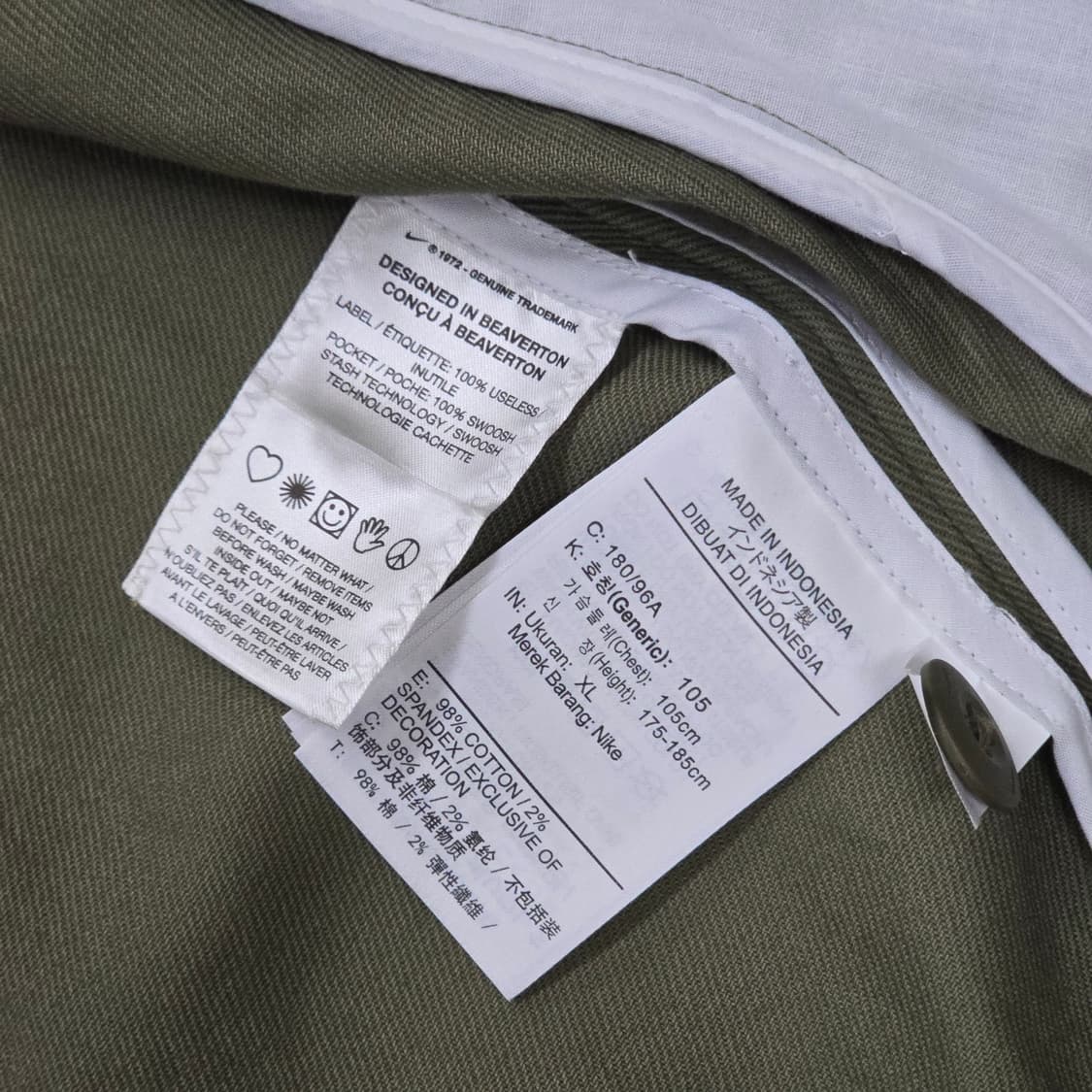 나이키 SB 경량 스케이트보딩 자켓 미디움 올리브 상품이미지4