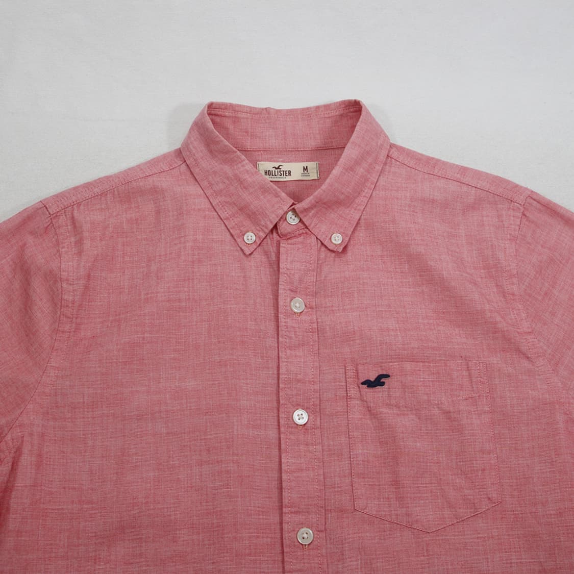 (착용컷) HOLLISTER 린넨 반팔 셔츠 (남성용 98) 상품이미지4