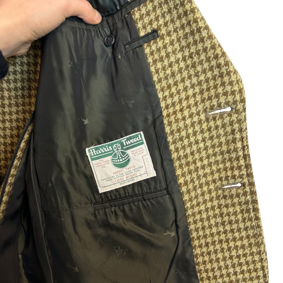 L) JPN 해리스 트위드 울 하운드투스 자켓 OB-006 상품이미지3