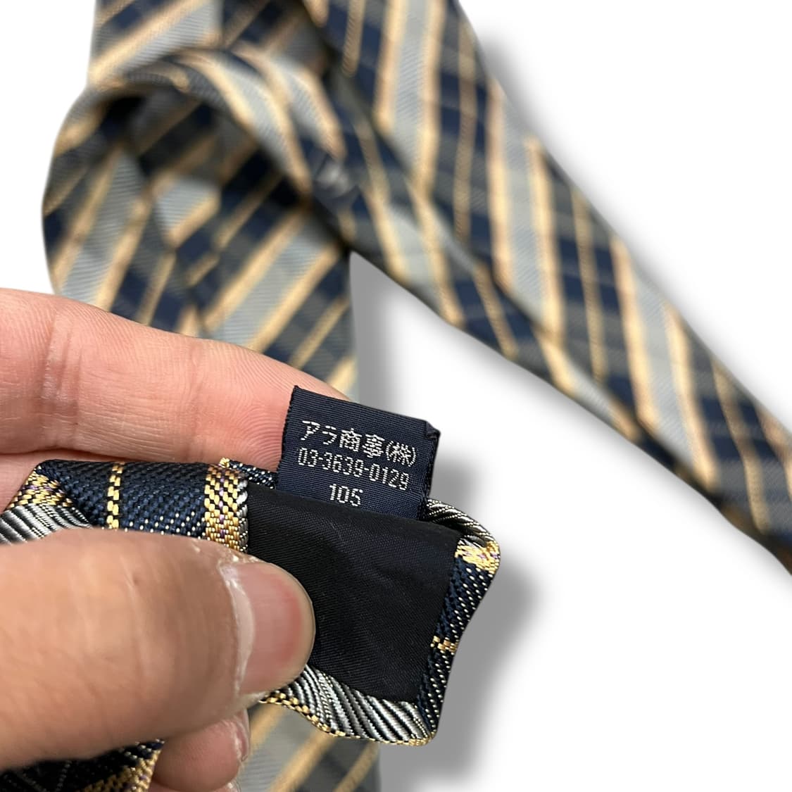  버버리 체크 패턴 실크 넥타이 y14336 상품이미지7