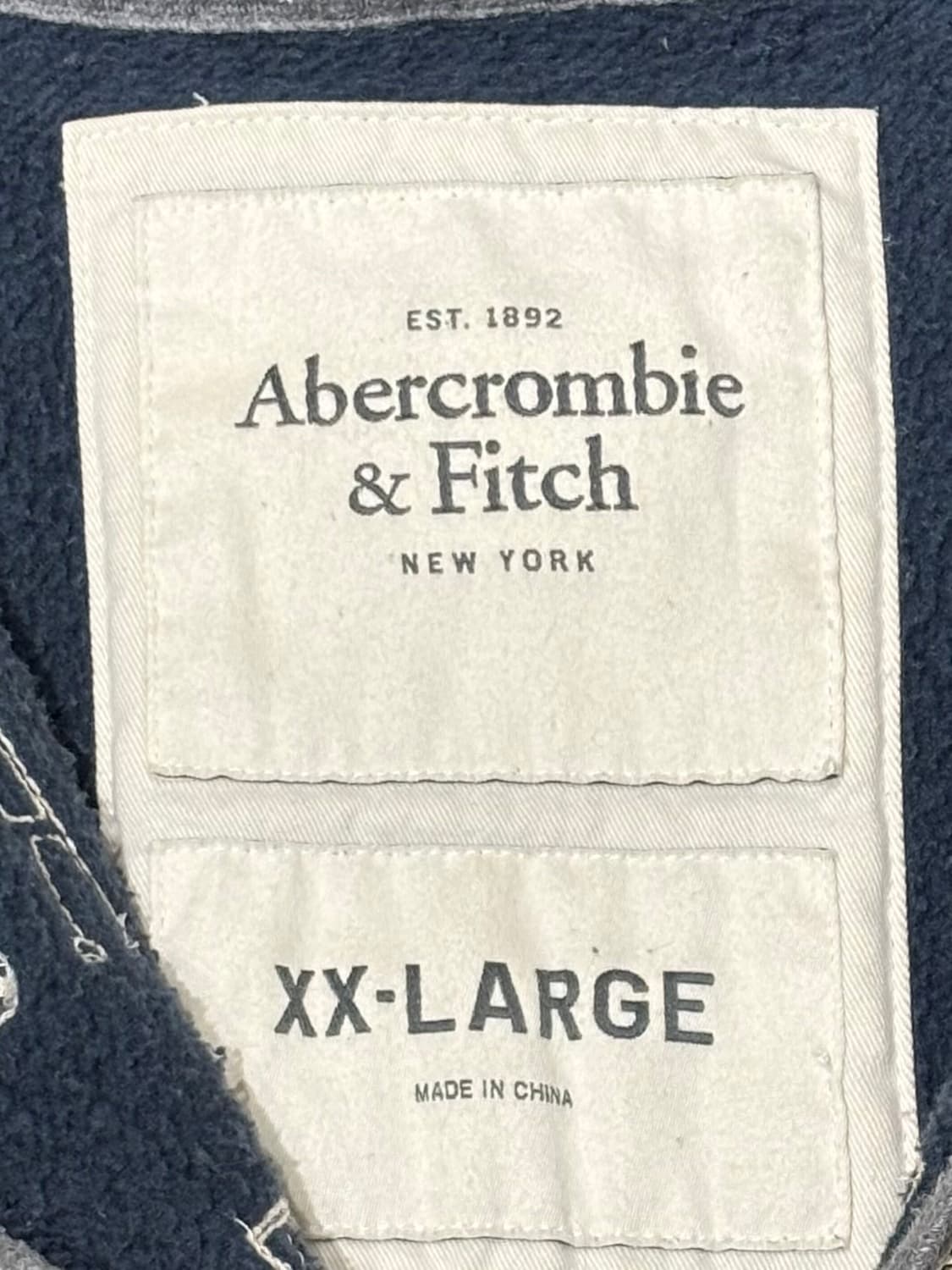 아베크롬비 네이비 빅로고 헤비스웻 후드집업 상품이미지6