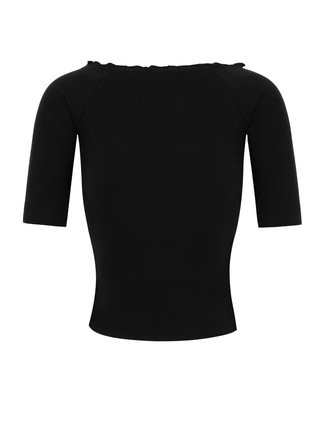 페일제이드 하프 슬리브 웨이브 스냅 티 블랙 상품이미지3