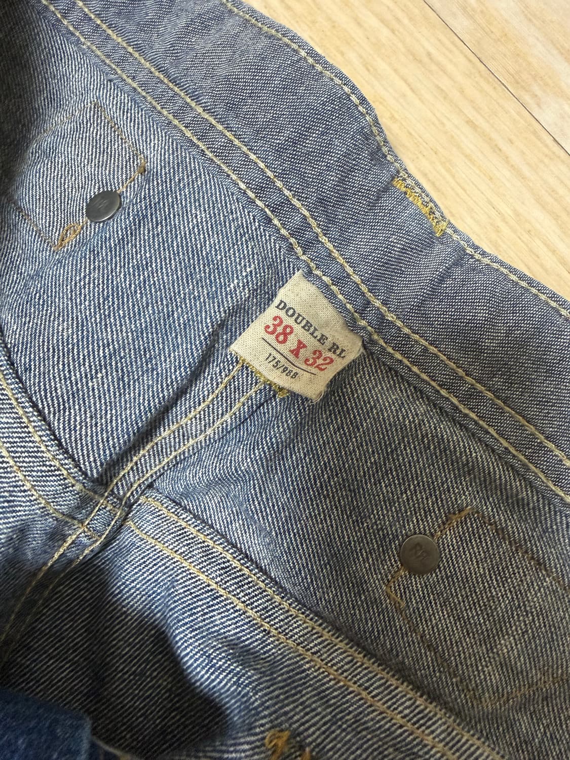 RRL(더블알엘) 파이브포켓 풀러턴 리페어 진 38x32 상품이미지3