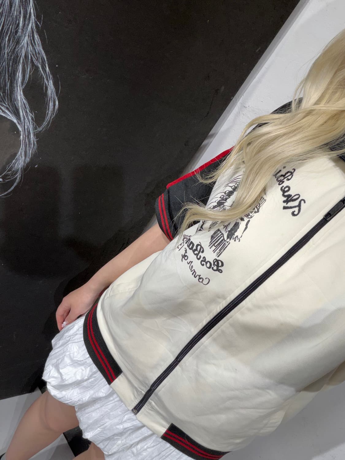 JPN 일본 빈티지 오리엔탈 프린팅 반팔 져지 자켓 M 상품이미지4