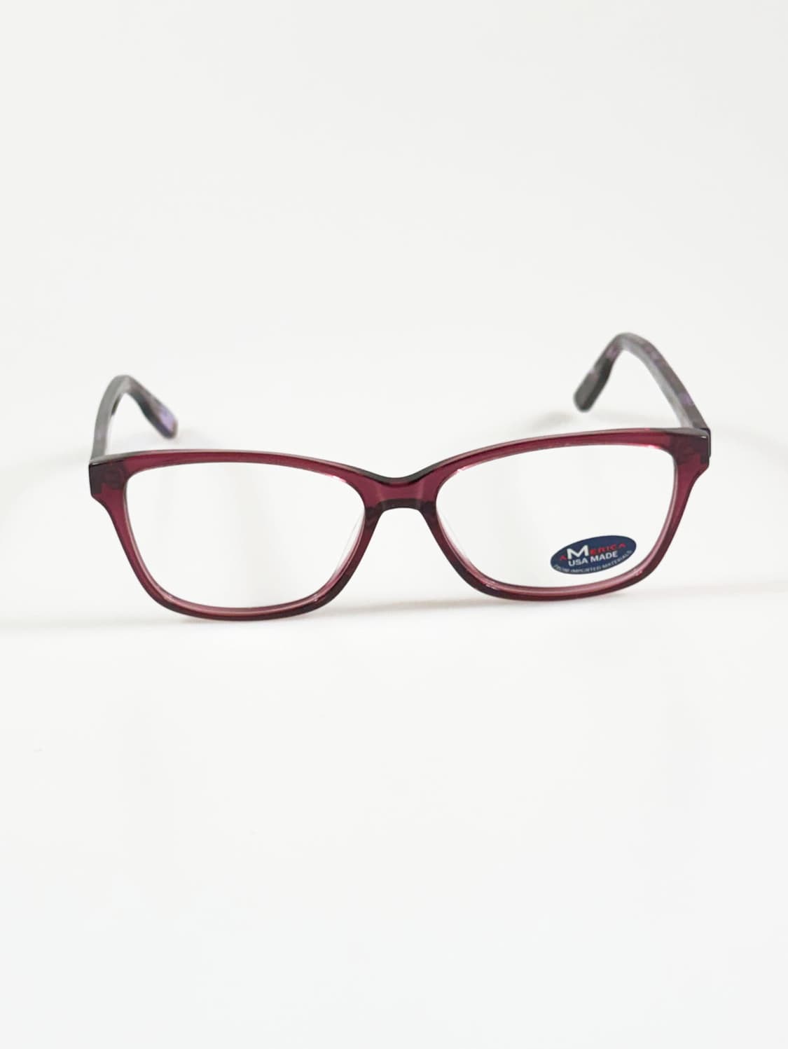 미국제 M AMERICA 버건디 마블 뿔테 스퀘어 빈티지 안경 상품이미지2