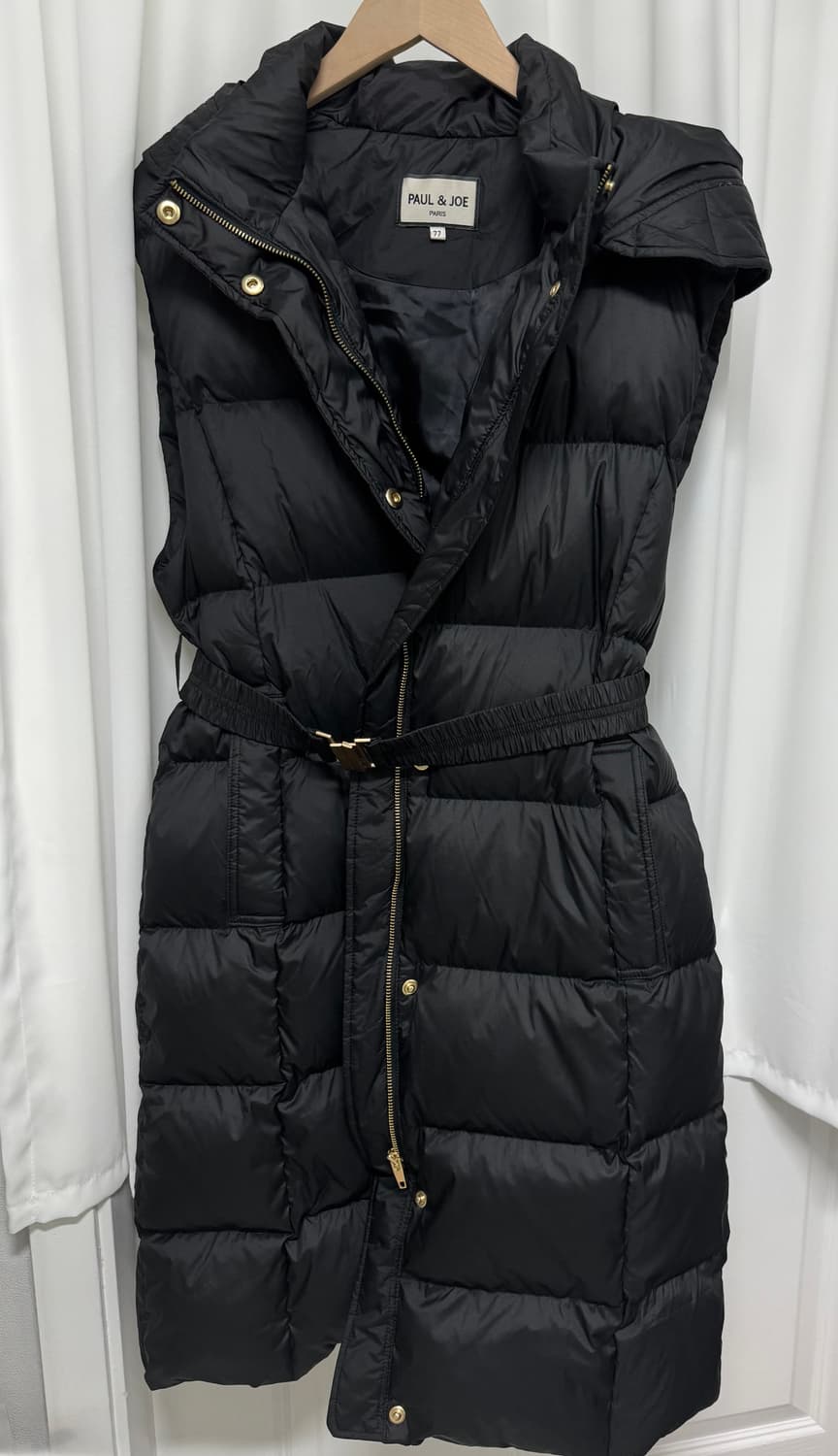 폴앤조 헝가리 구스 벨티드 롱 베스트 상품이미지2