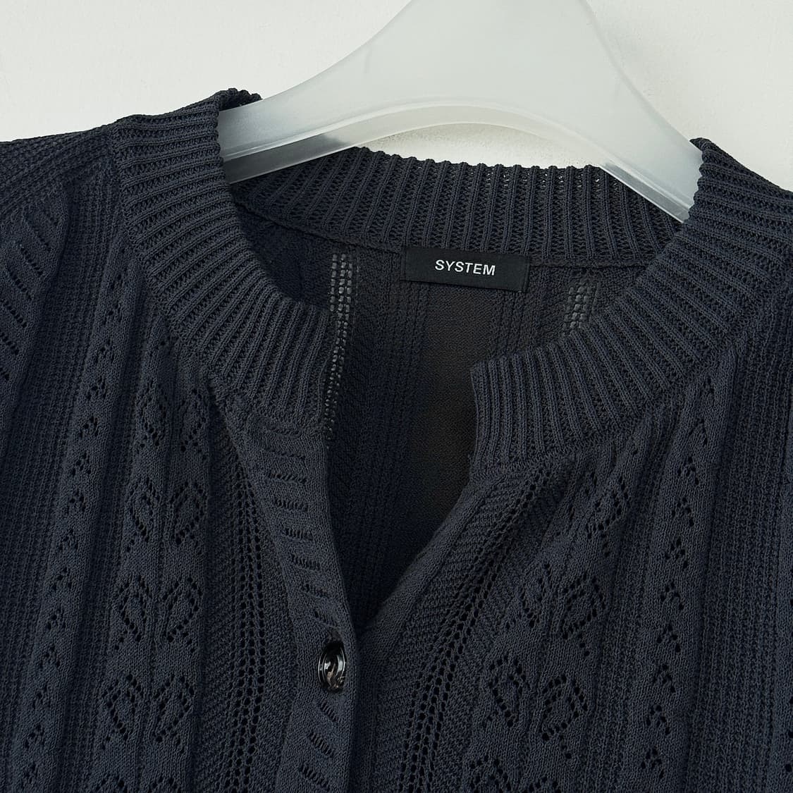 시스템 24 아일렛 반팔 니트 가디건 상품이미지2