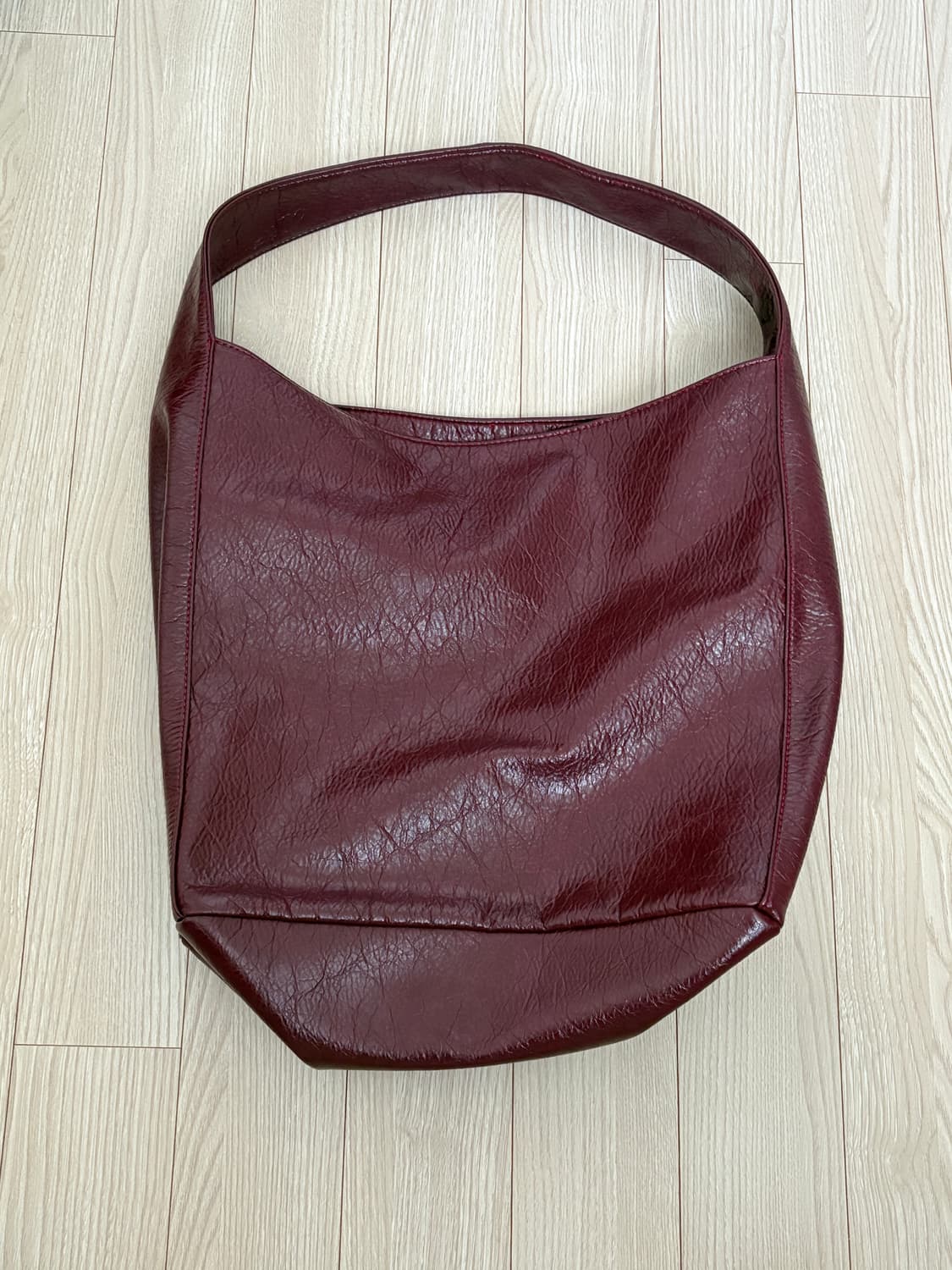 레더숄더백 버건디 상품이미지1