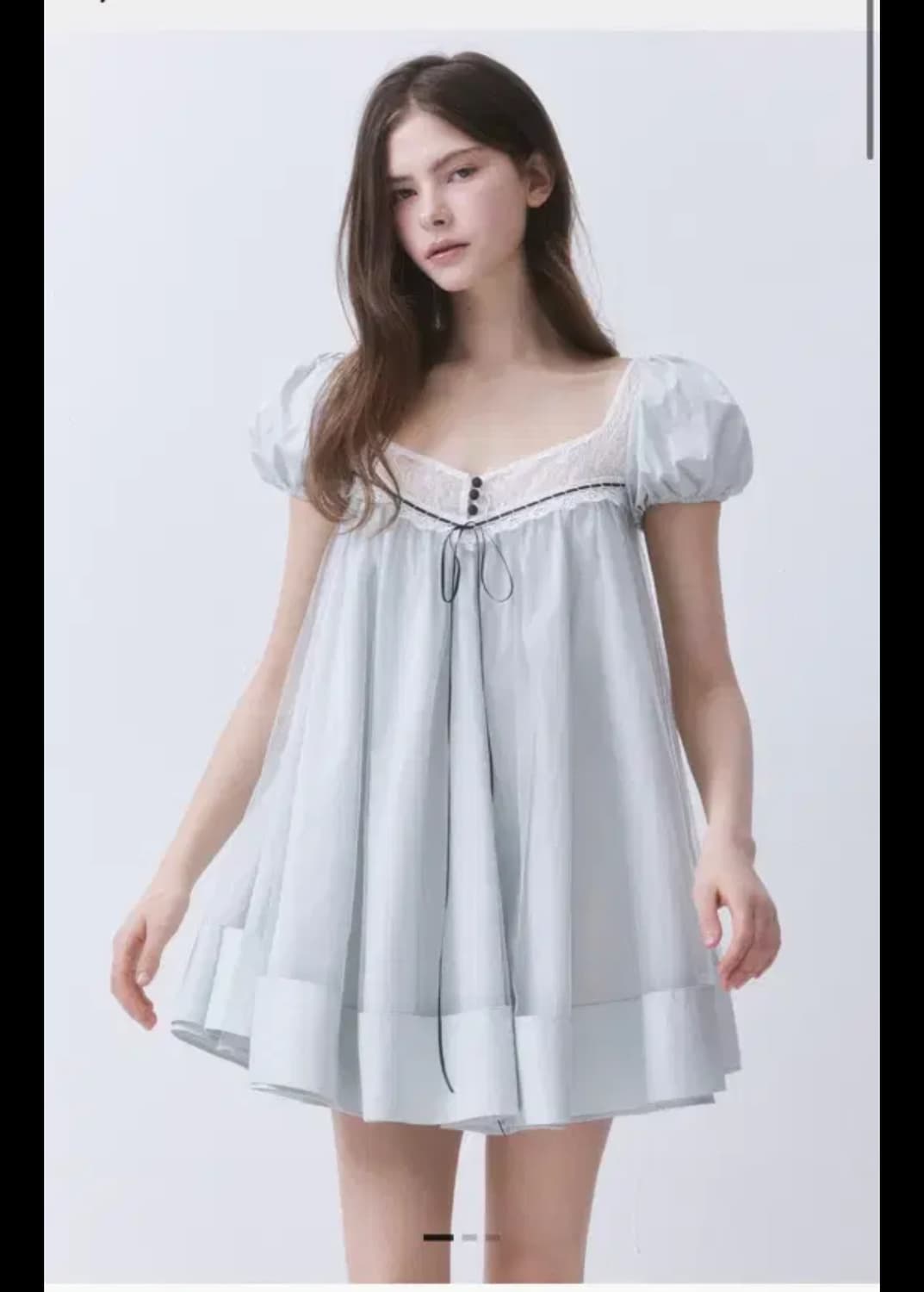 더티스 레이스베일 엠파이어 원피스 드레스 민트 thetis dress  상품이미지1