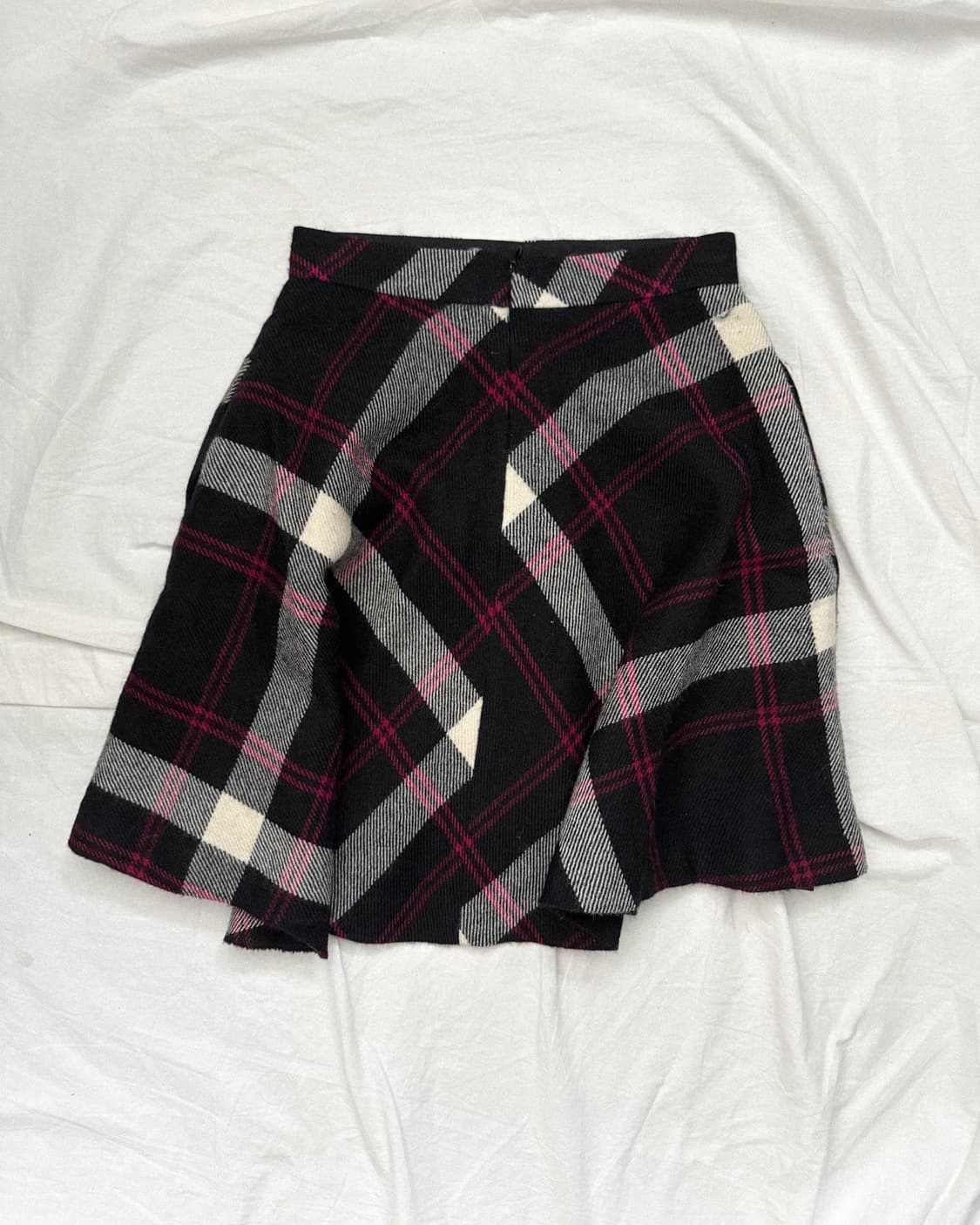 agnes b 체크 울 미니스커트 상품이미지5