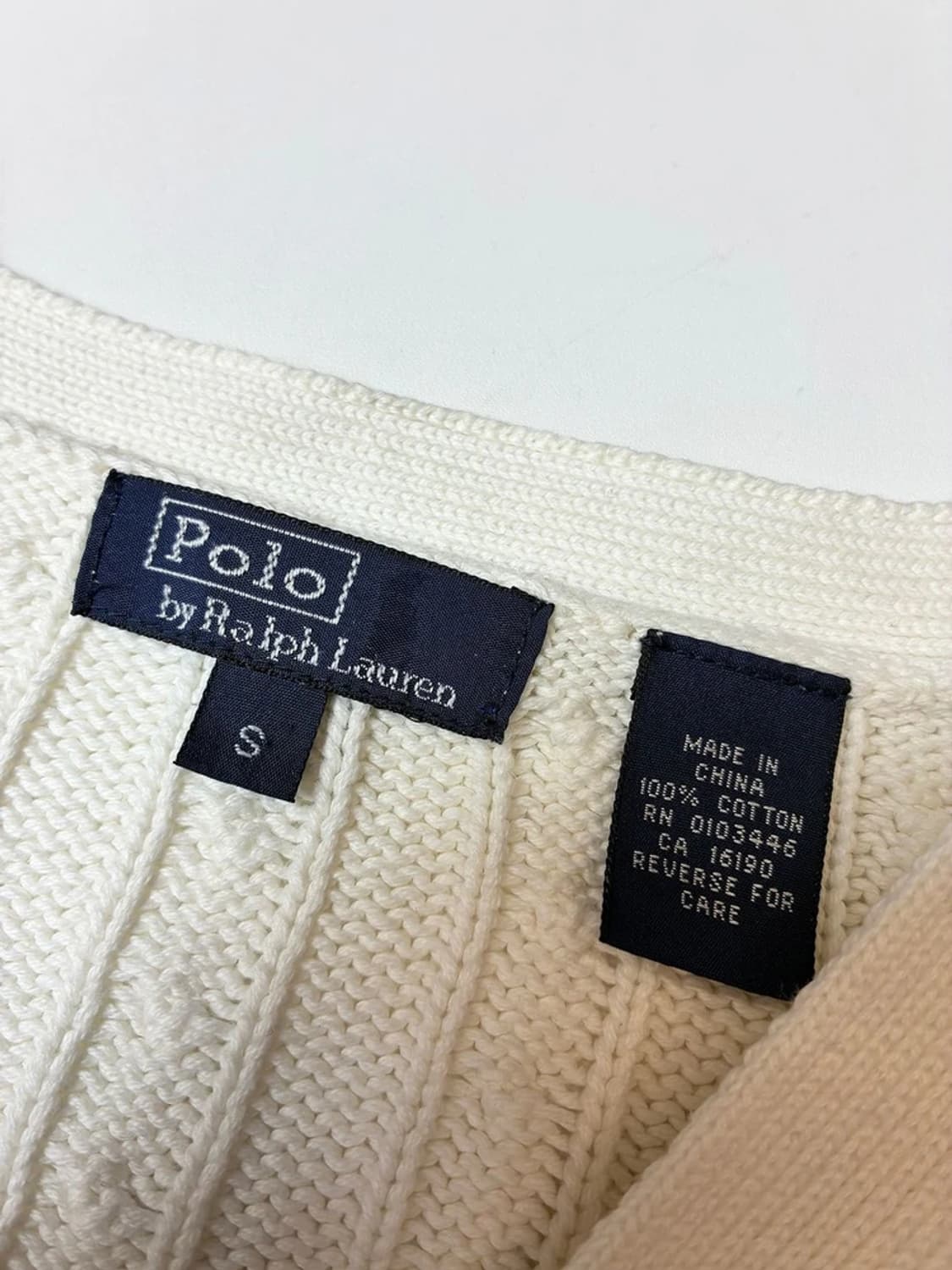 폴로 랄프로렌 00's 꽈배기 코튼 니트 가디건 PN8623 상품이미지6