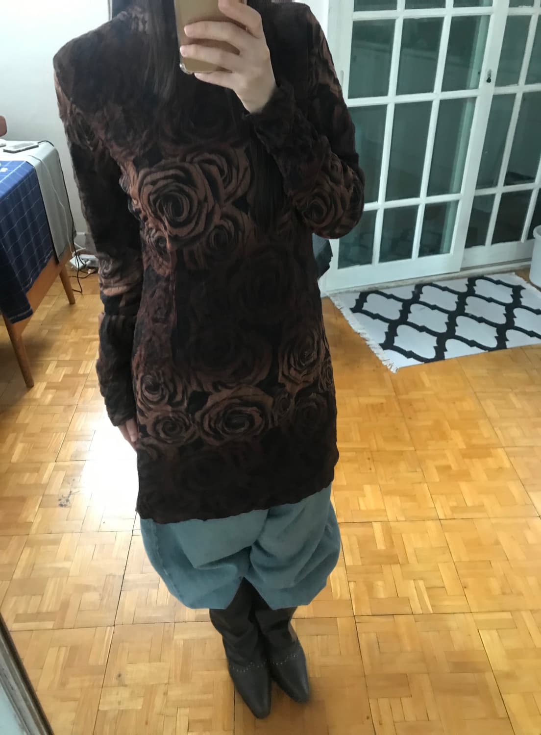 vintage pattern mash top 상품이미지2