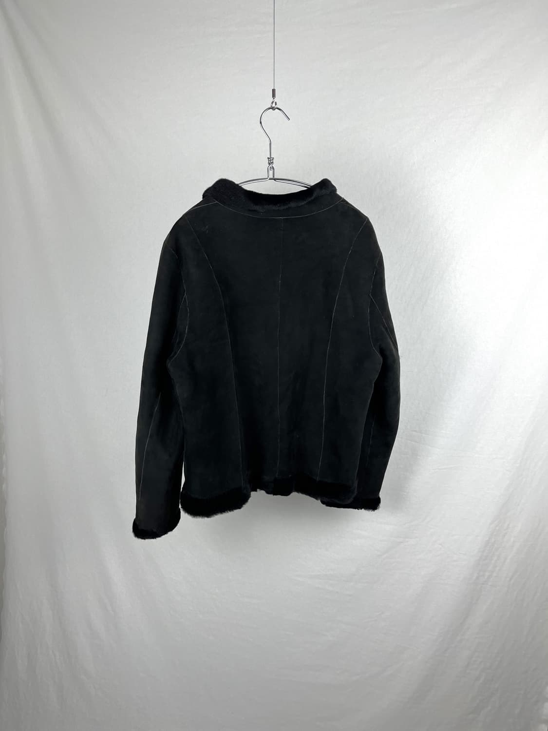 Vintage 양가죽 퍼 스웨이드 셔츠자켓 상품이미지3