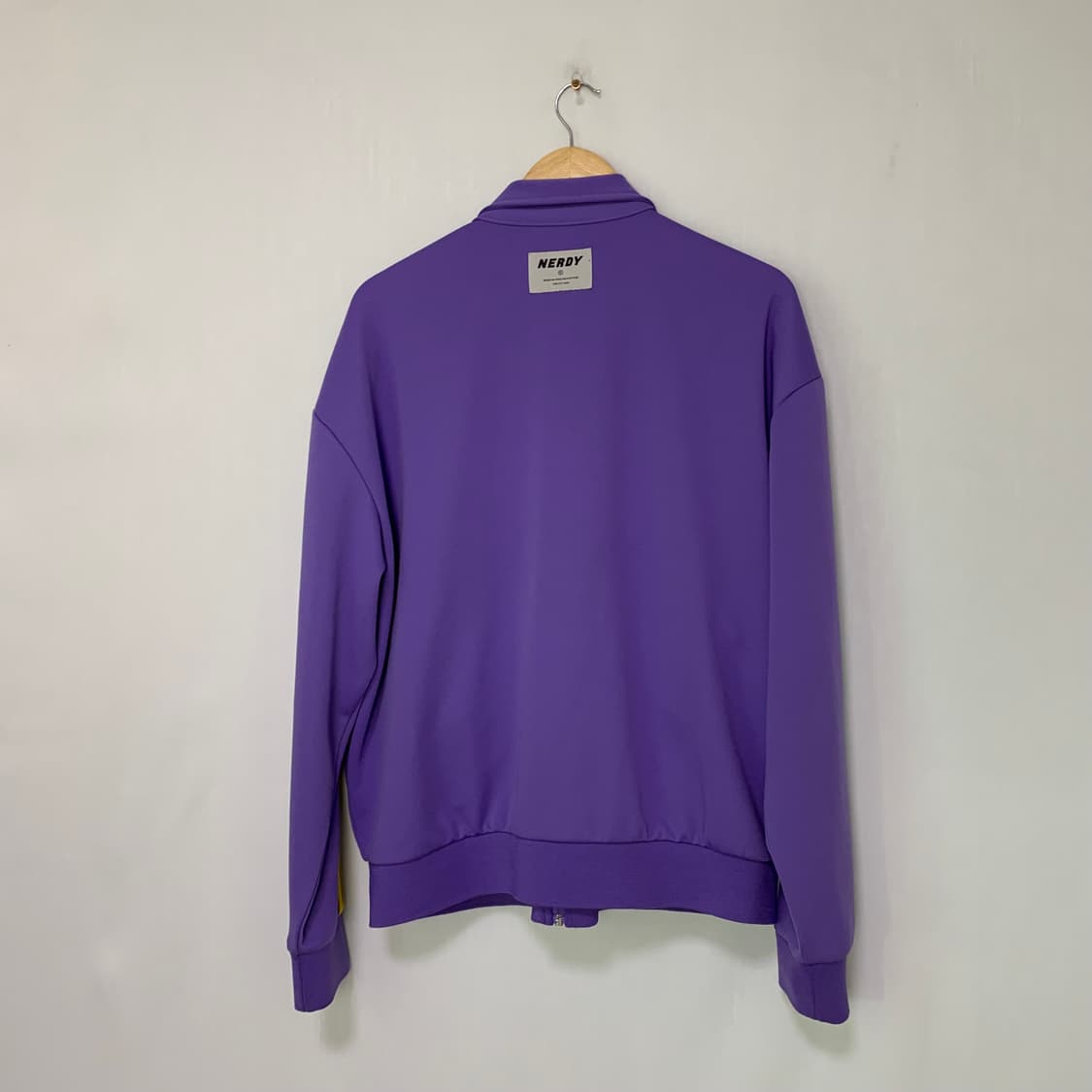 널디 NERDY 퍼플 옐로우 삼선 트랙탑 빈티지 져지 L 남녀공용 상품이미지5