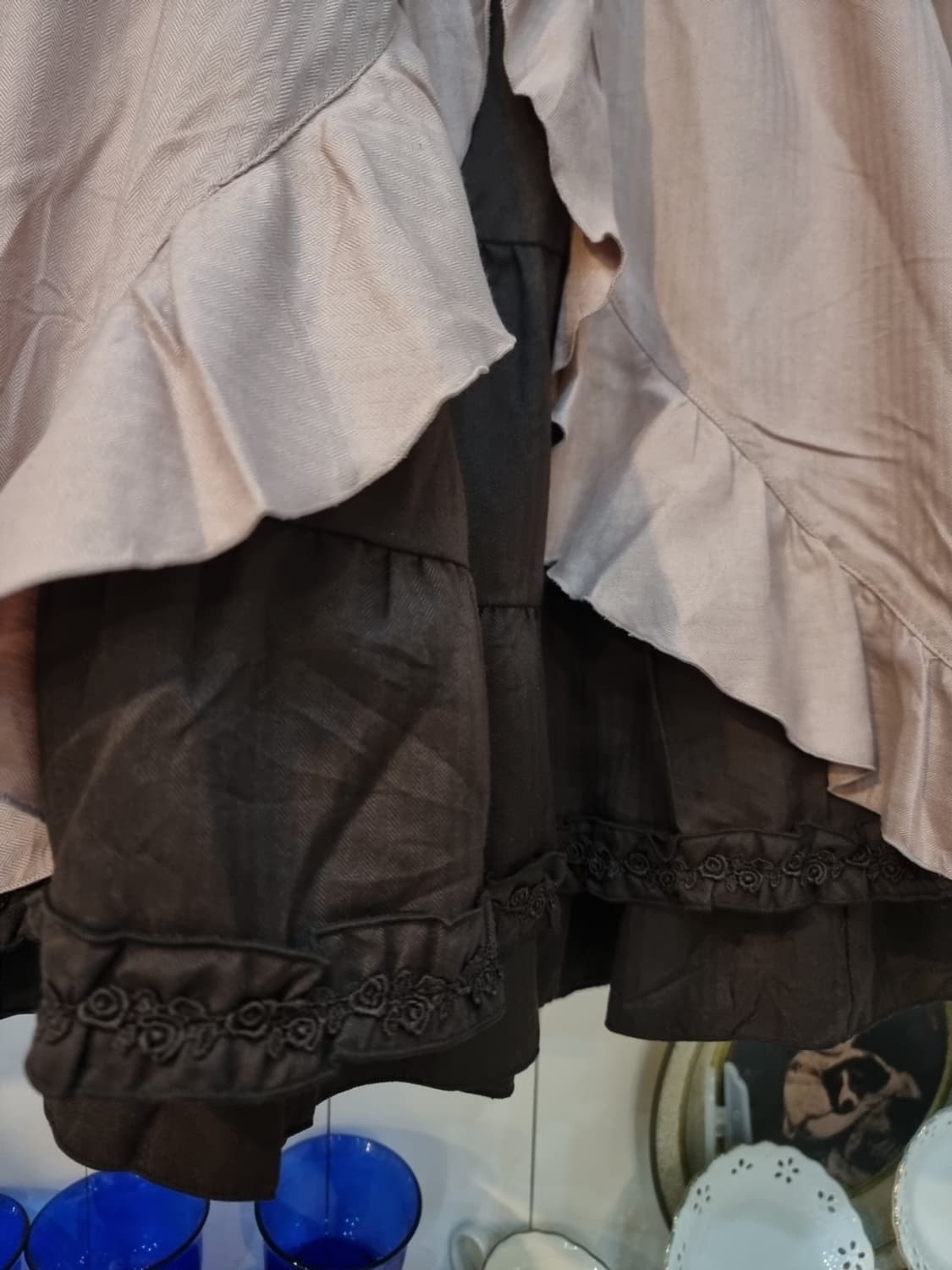 axes femme 모카초코 프릴 레이어드 스커트 상품이미지3