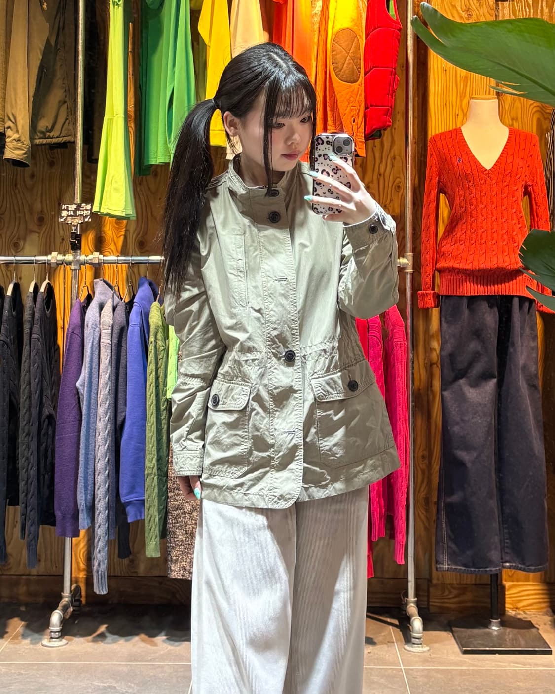 S 타미힐피거 베이지 투포켓 야상 자켓 상품이미지1