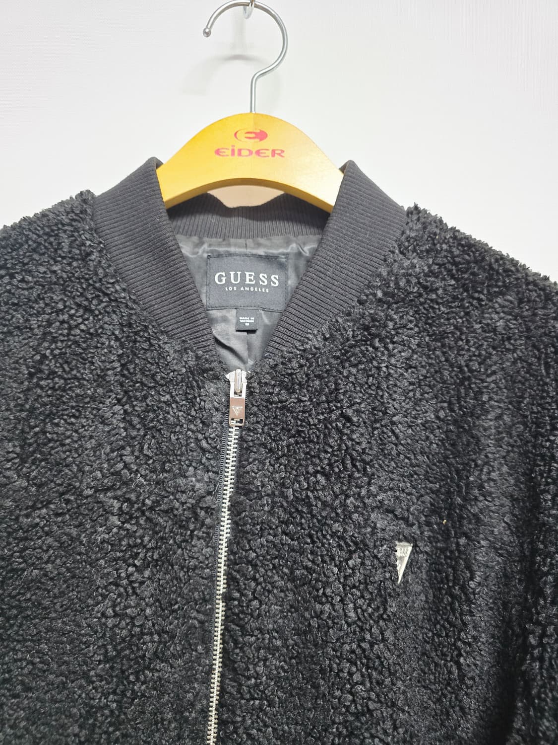 게스 블랙 뽀글이 플리스 집업 상품이미지2