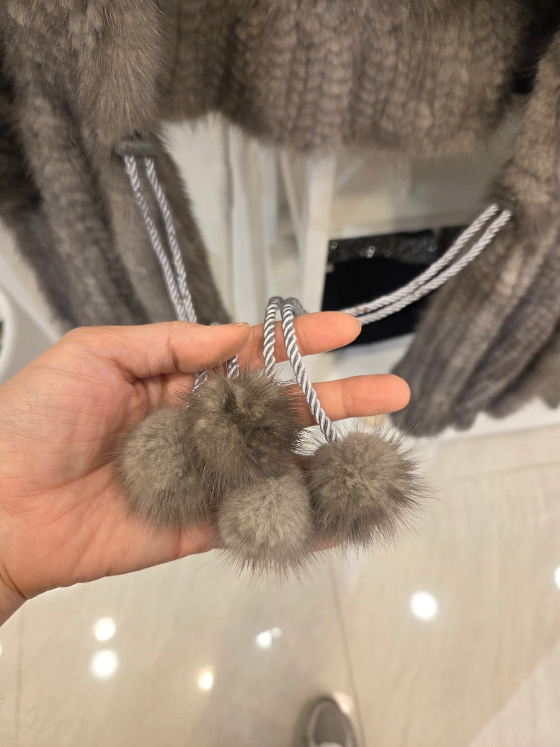 니팅 밍크 숄 상품이미지4