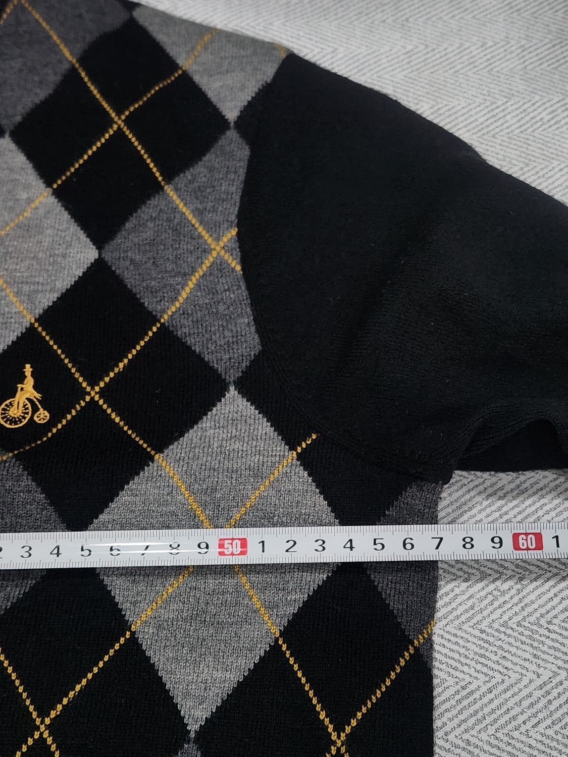 [110] 빈폴 아가일 패턴 남성 니트 110사이즈  블랙 상품이미지7