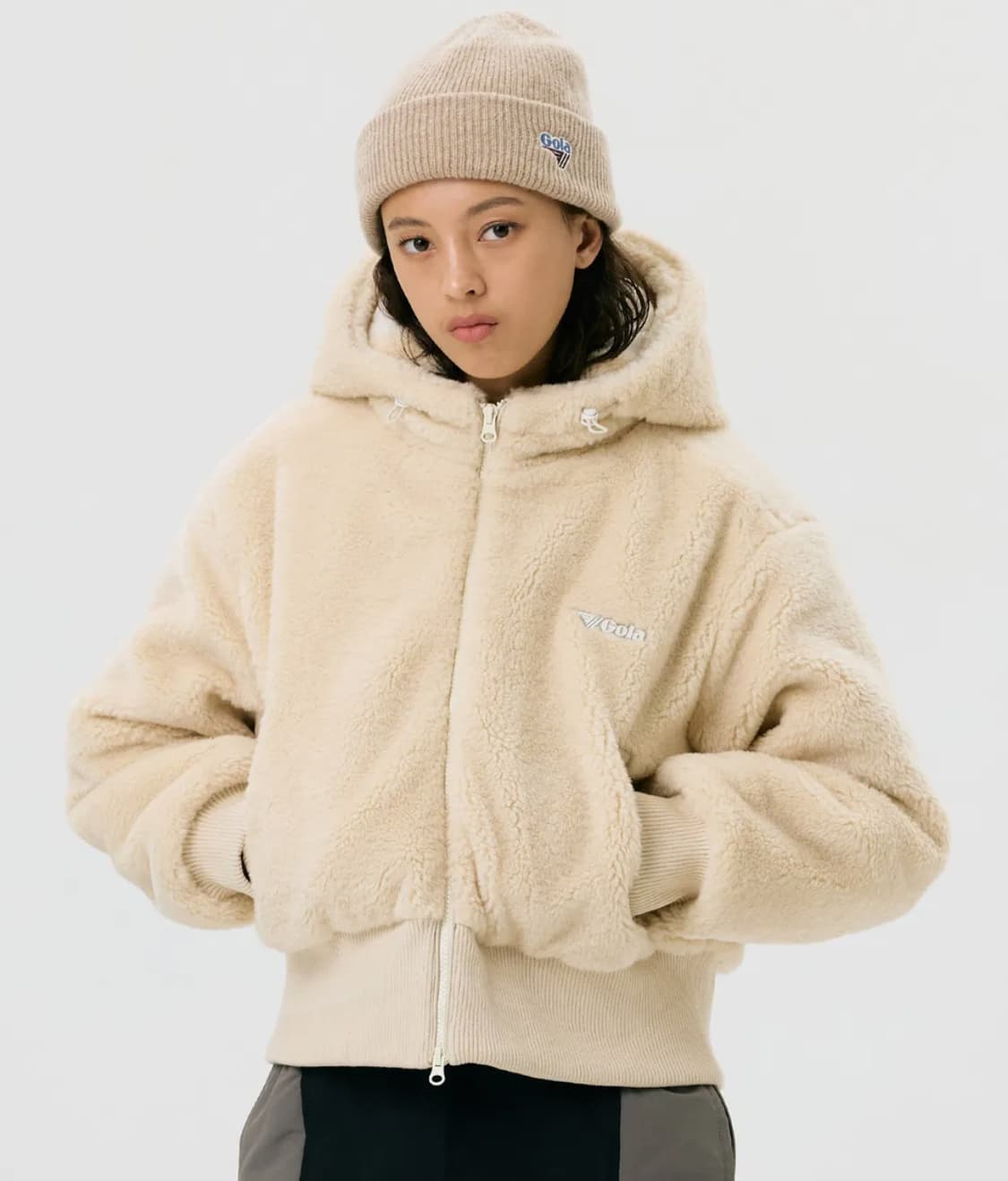 골라 gola W FAUX FUR PADDED JUMPER [BEIGE] 상품이미지2