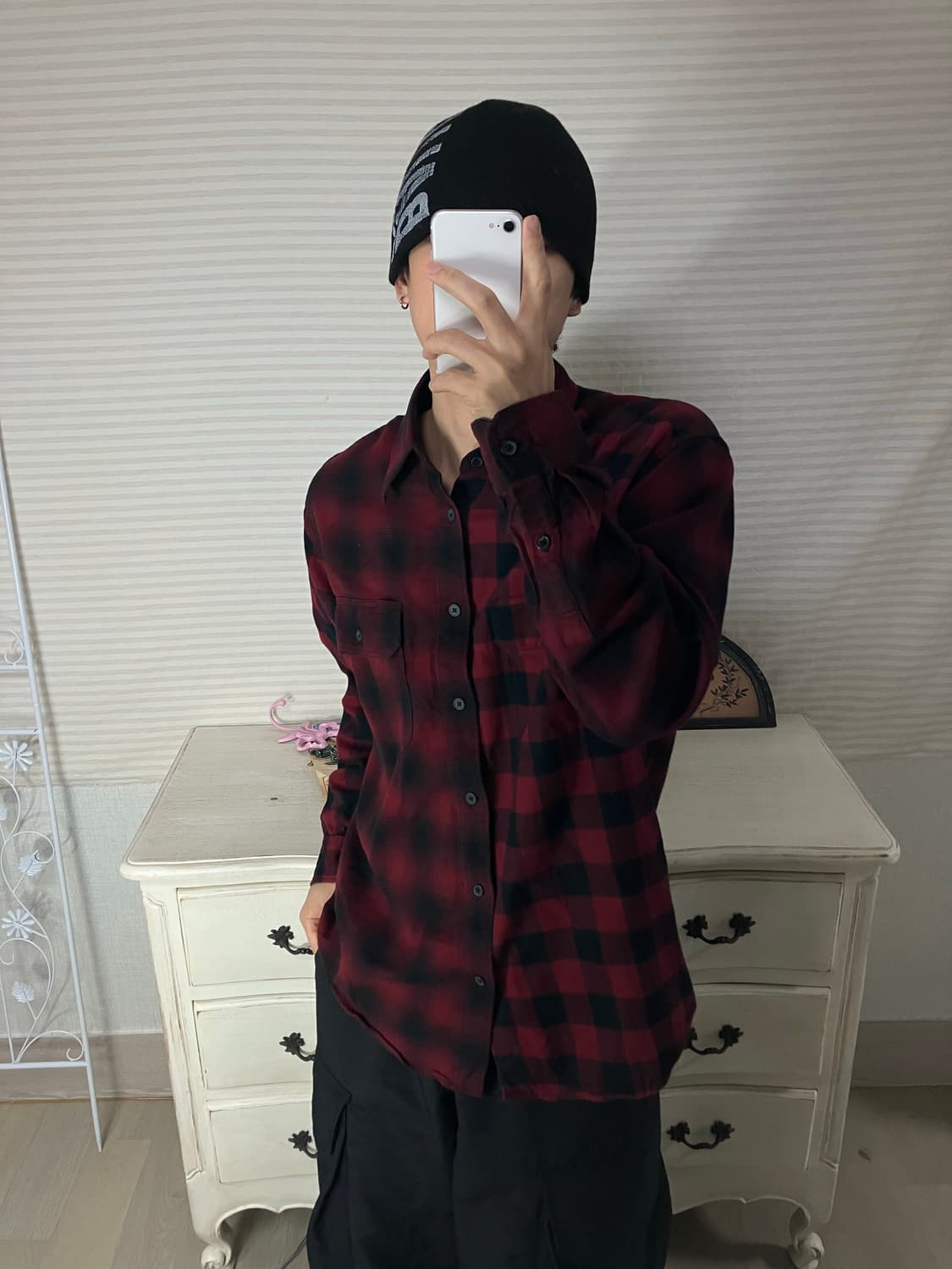 빈티지 JW앤더슨 유니클로 콜라보 체크 패턴 셔츠 754 y2k 스트릿 상품이미지1