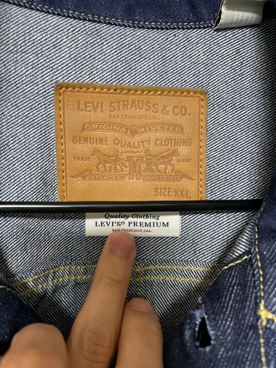 리바이스 x 저널스탠다드 별주 타입1 데님 자켓 XXL 상품이미지4