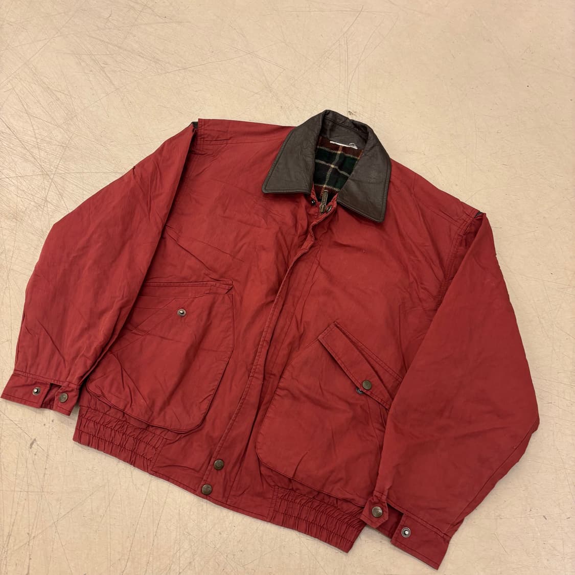 라코스테 00s 레더 넥 자켓 상품이미지1