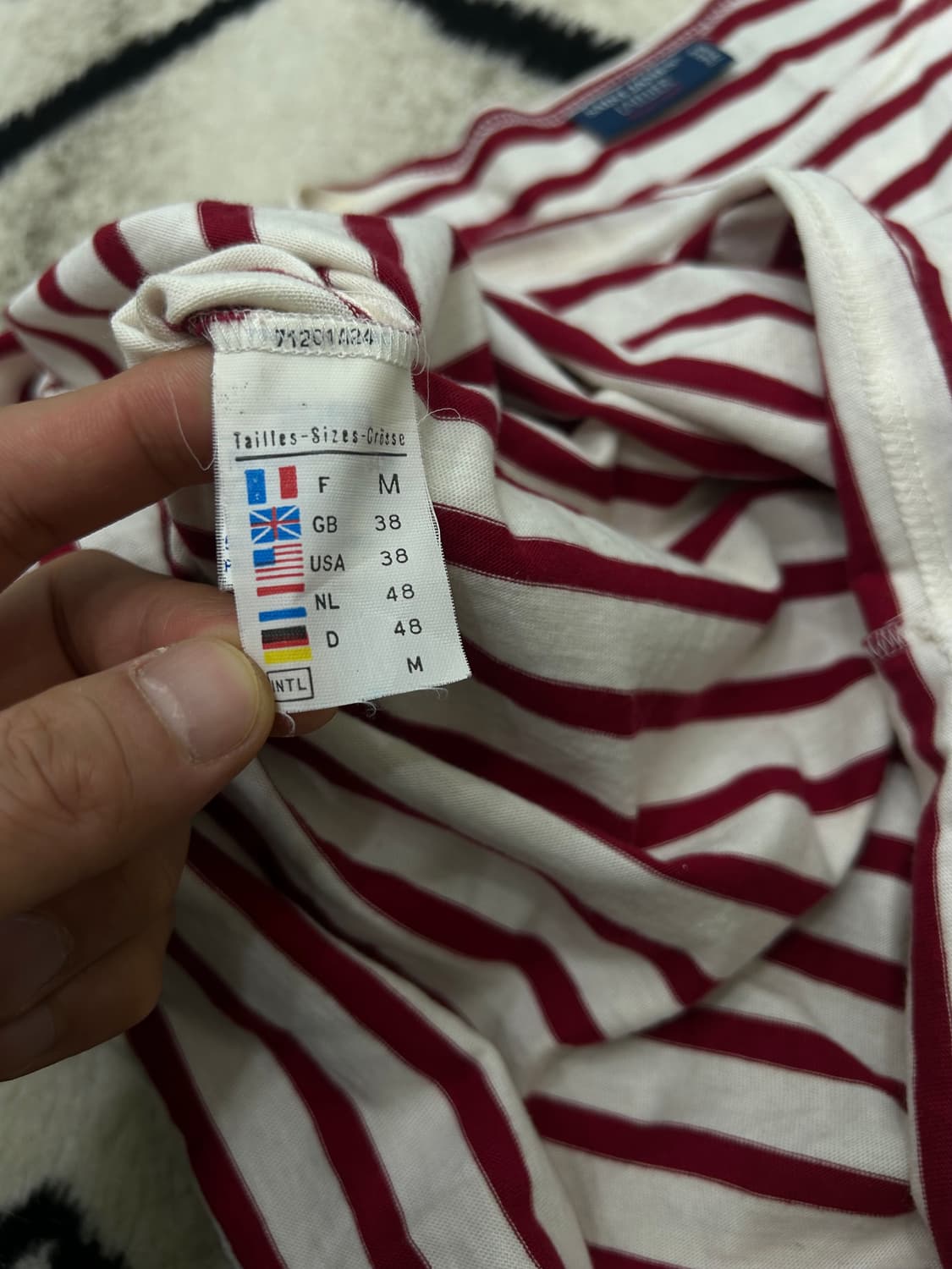 [M]세인트제임스 스트라이프 긴팔 /레드화이트 상품이미지5